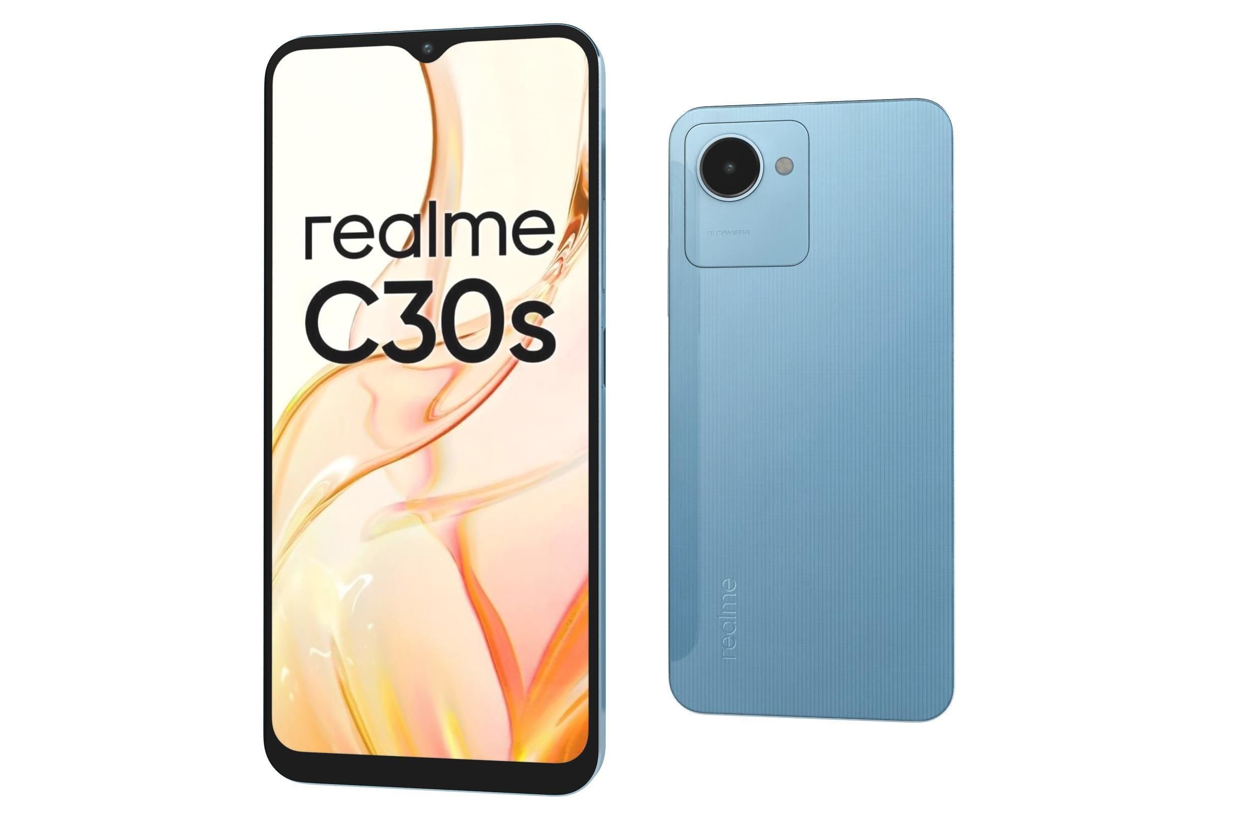 Realme C30s Blue And Black 3D model_1