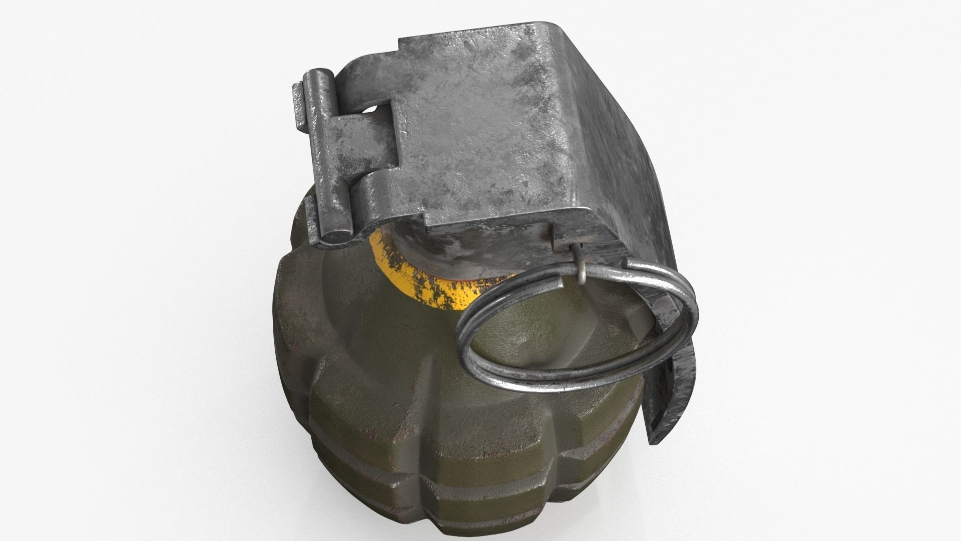 Hand Grenade Low-poly 3D model_11