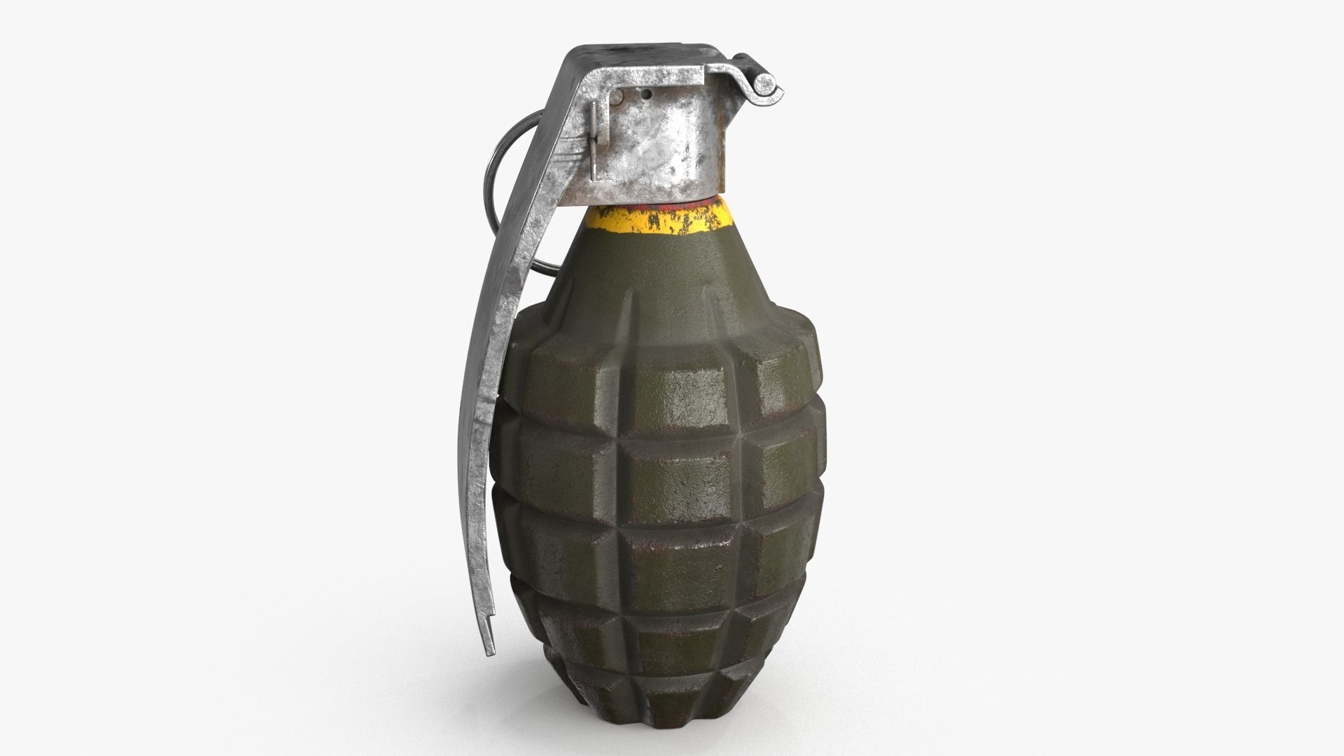 Hand Grenade Low-poly 3D model_7