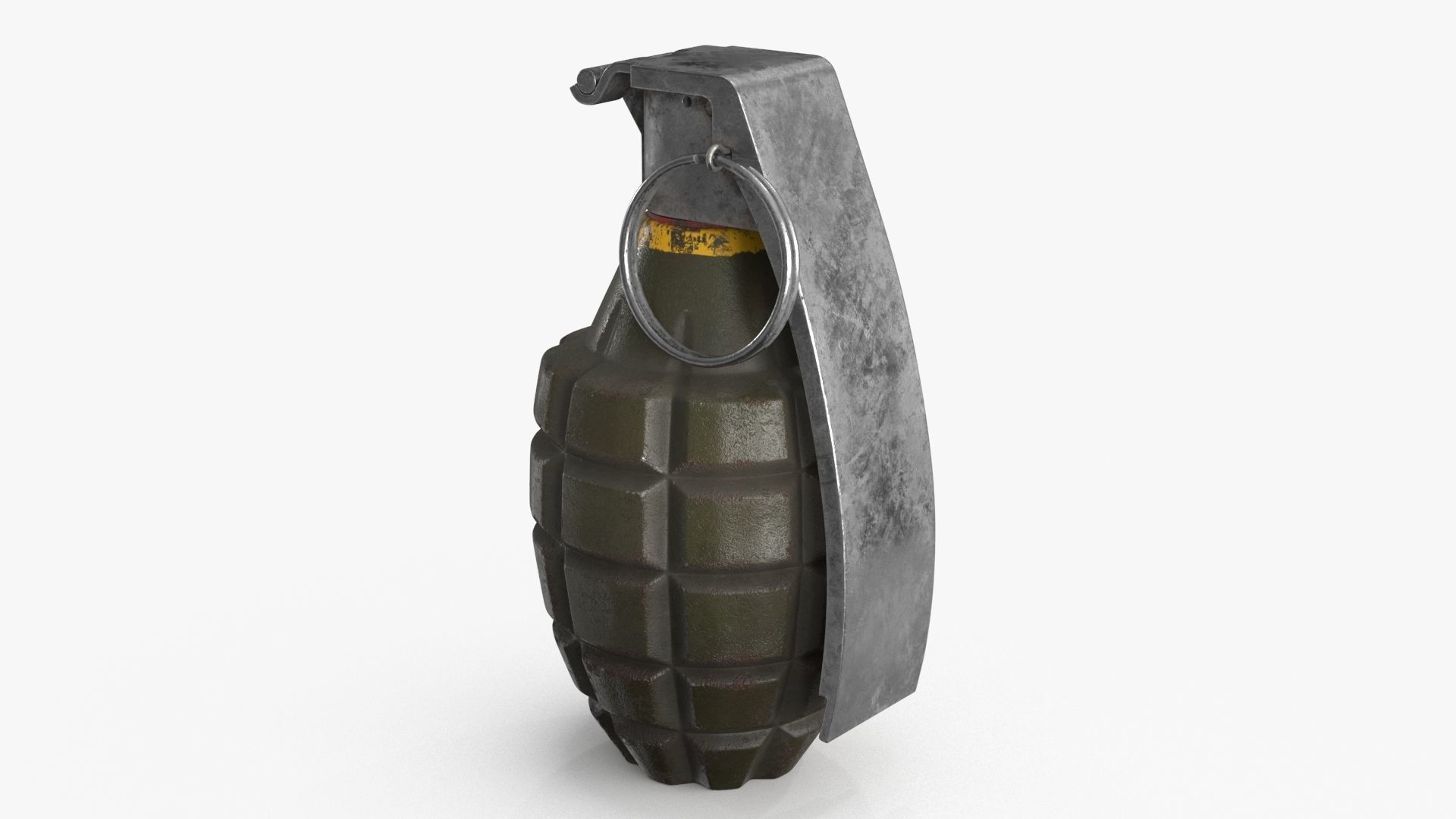 Hand Grenade Low-poly 3D model_4