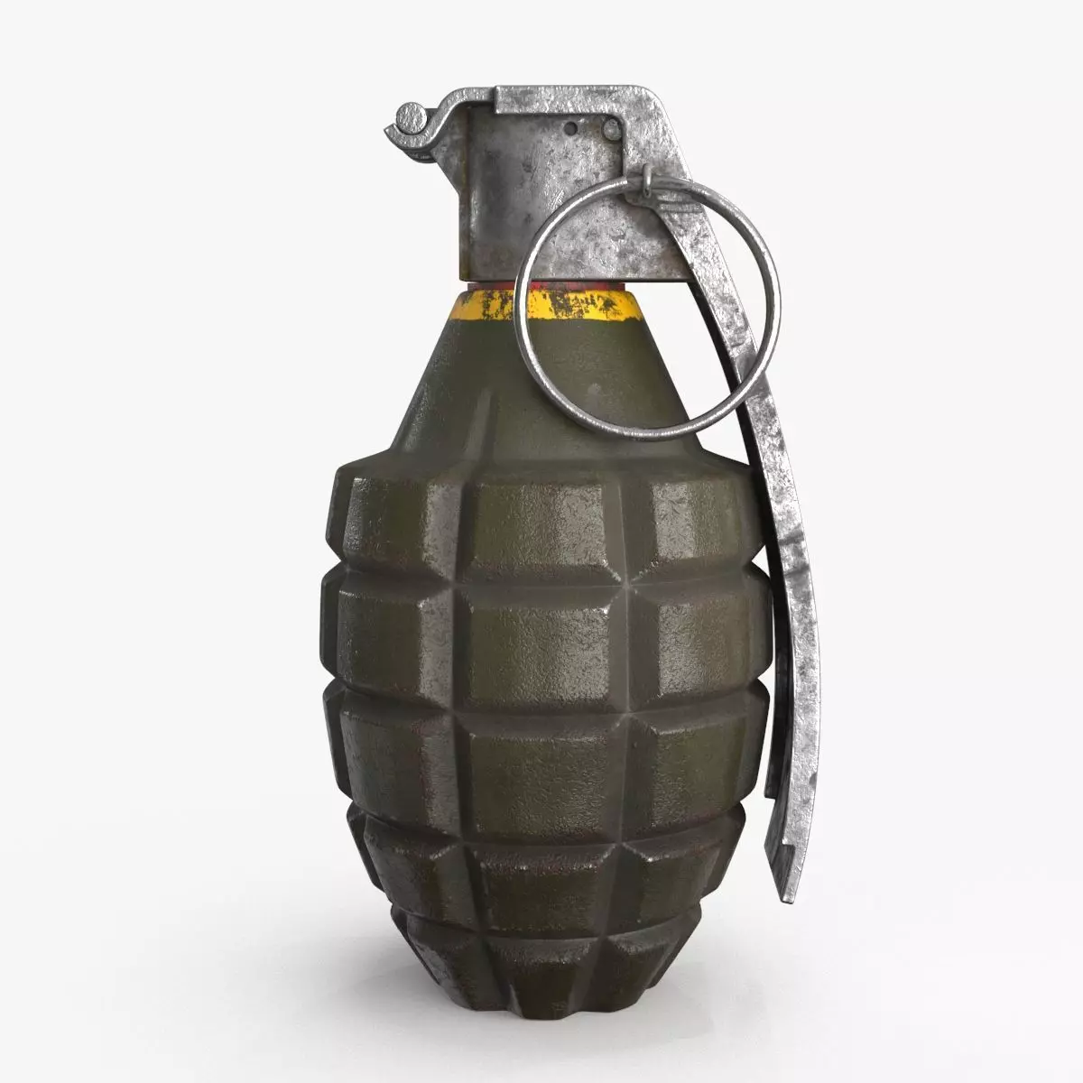 Hand Grenade Low-poly 3D model_0