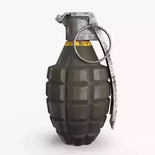 Hand Grenade Low-poly 3D model