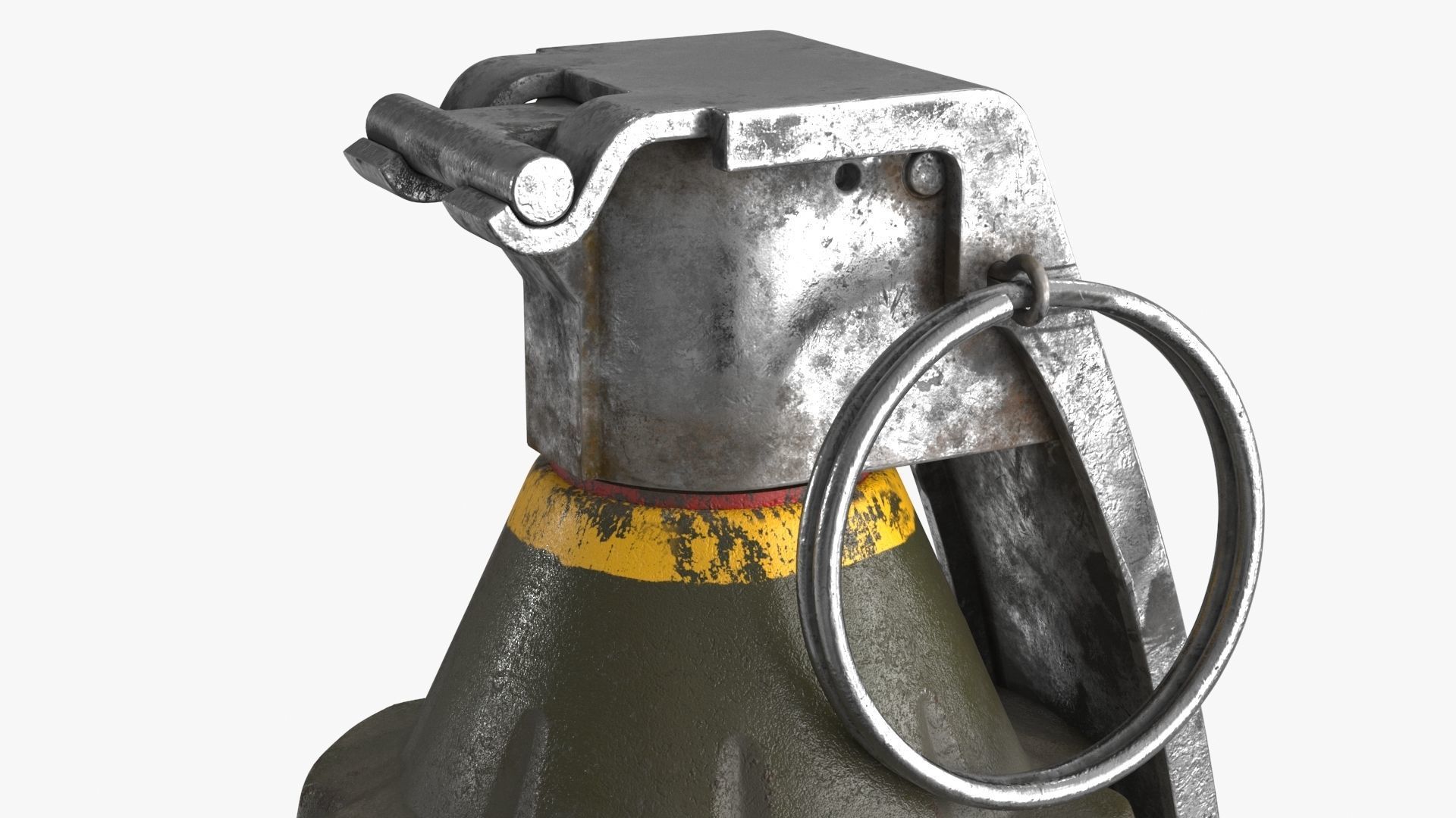 Hand Grenade Low-poly 3D model_12