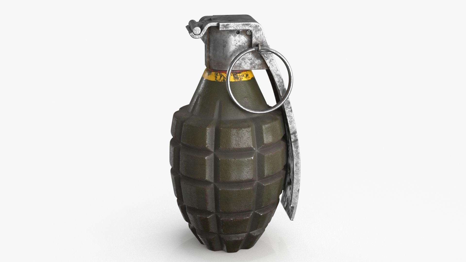 Hand Grenade Low-poly 3D model_3