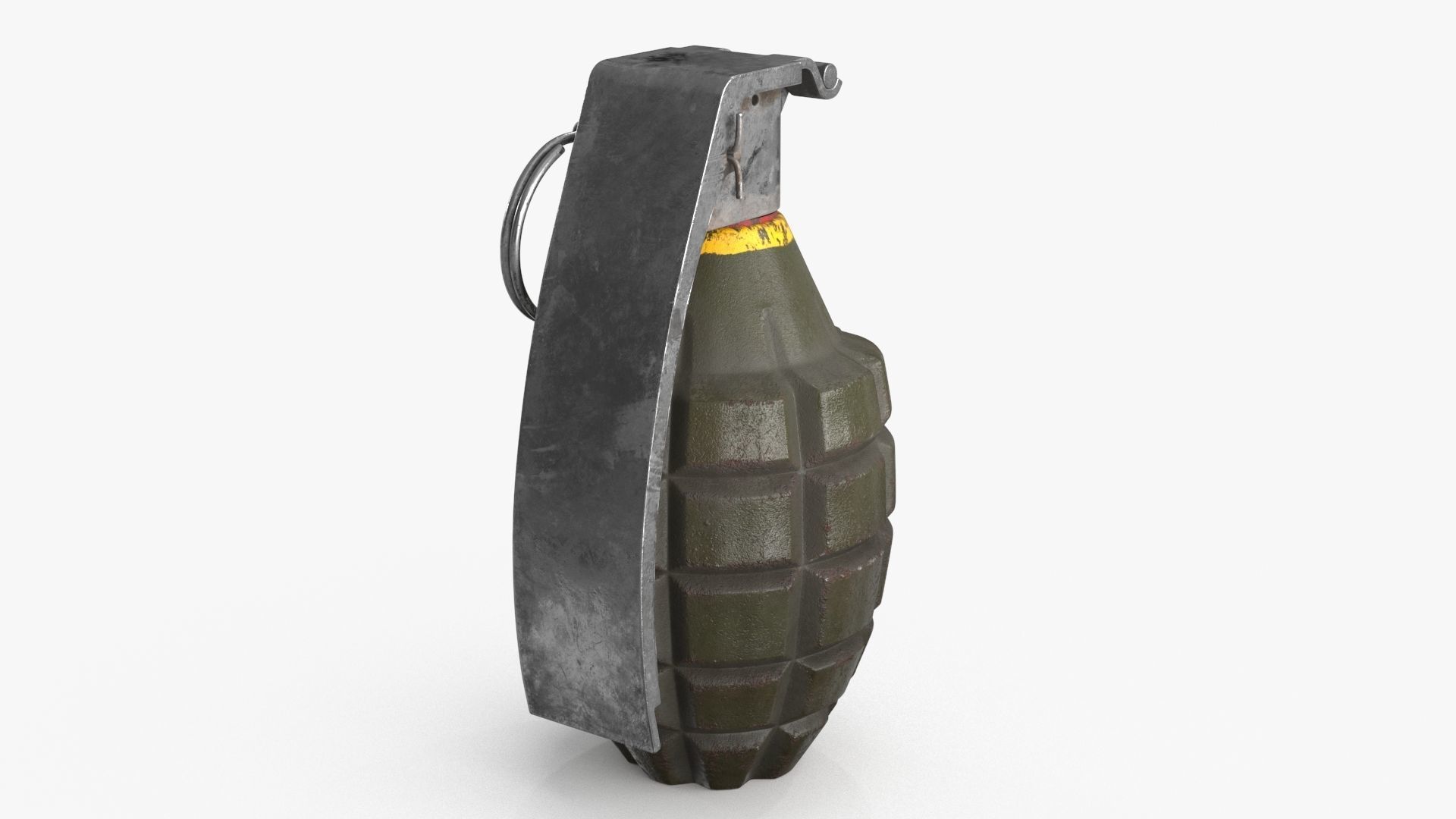 Hand Grenade Low-poly 3D model_6