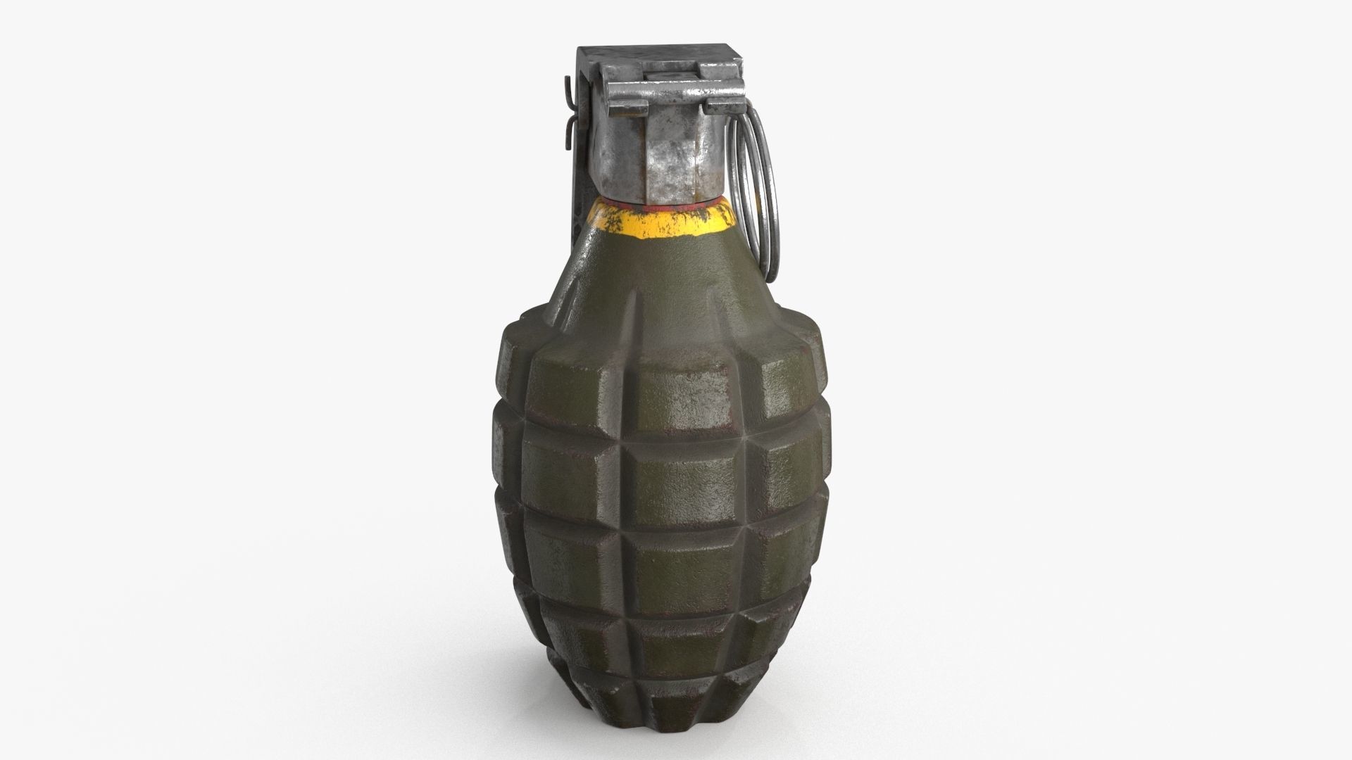 Hand Grenade Low-poly 3D model_9