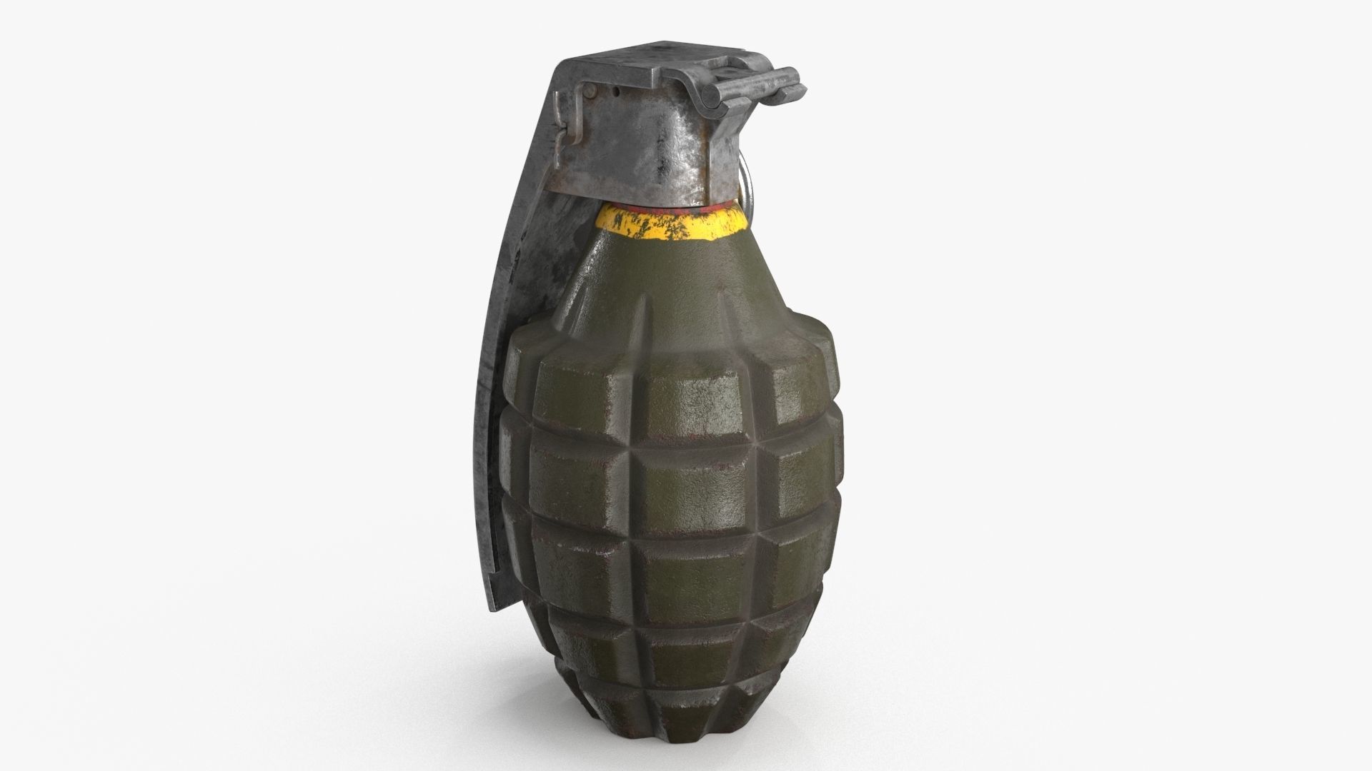 Hand Grenade Low-poly 3D model_8