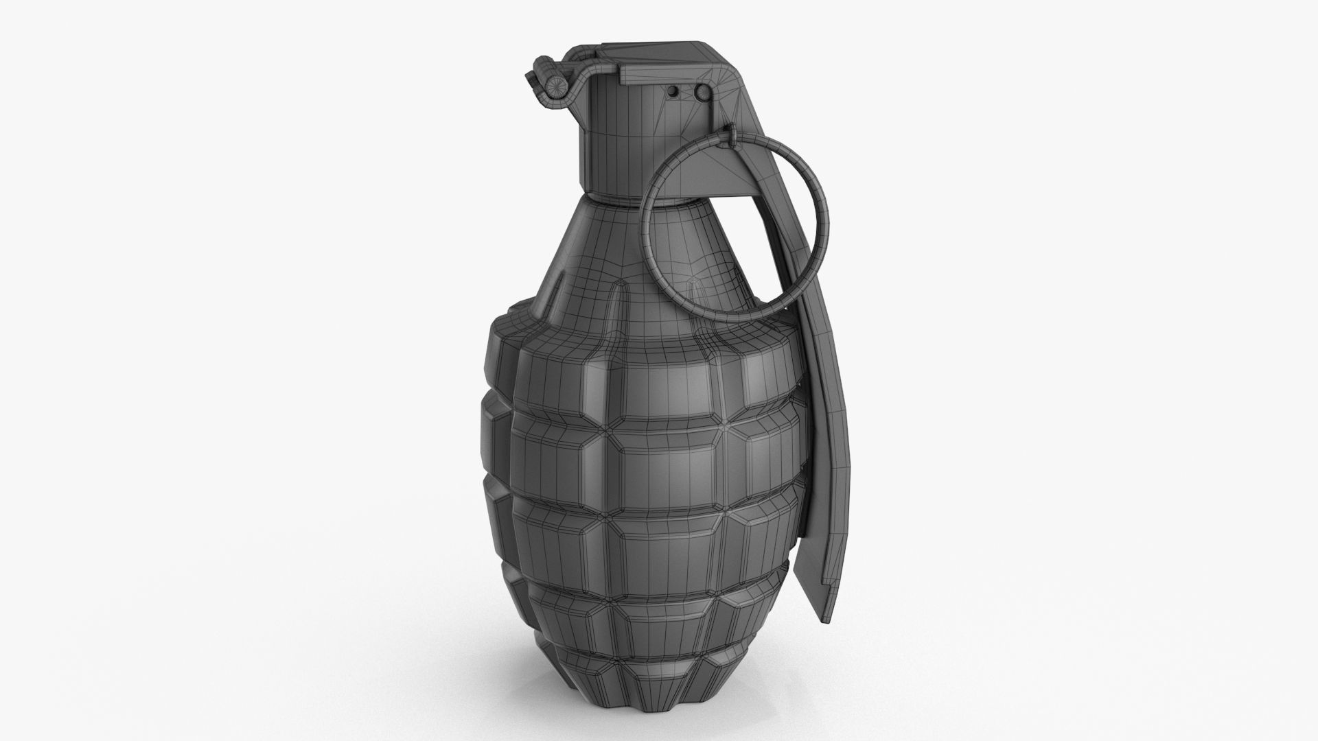 Hand Grenade Low-poly 3D model_15