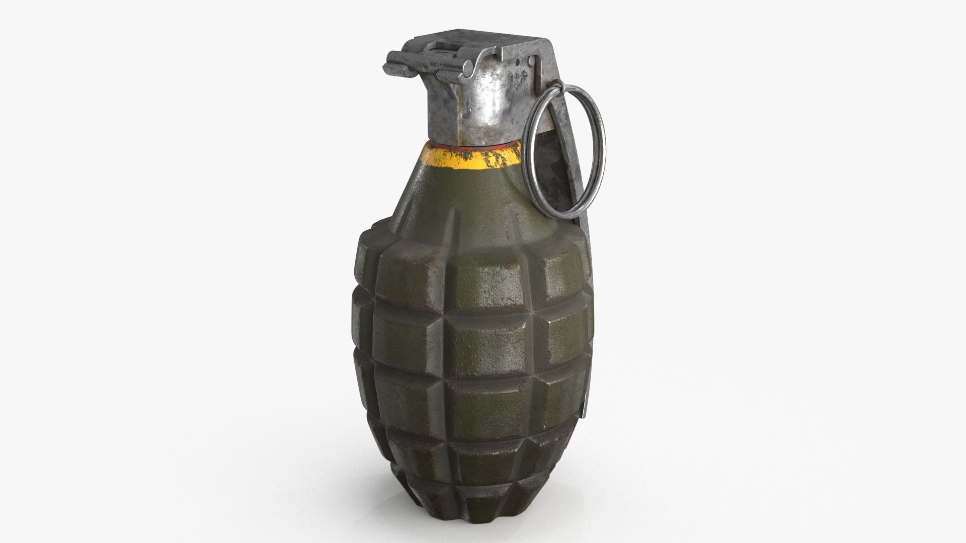 Hand Grenade Low-poly 3D model_10