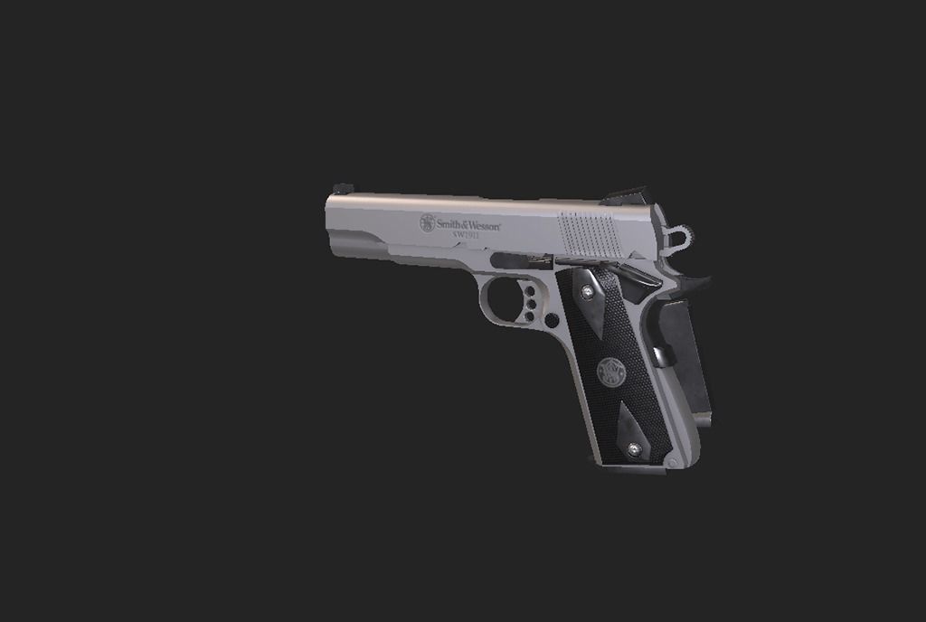Modern Pistol 6 Low-poly 3D model_11