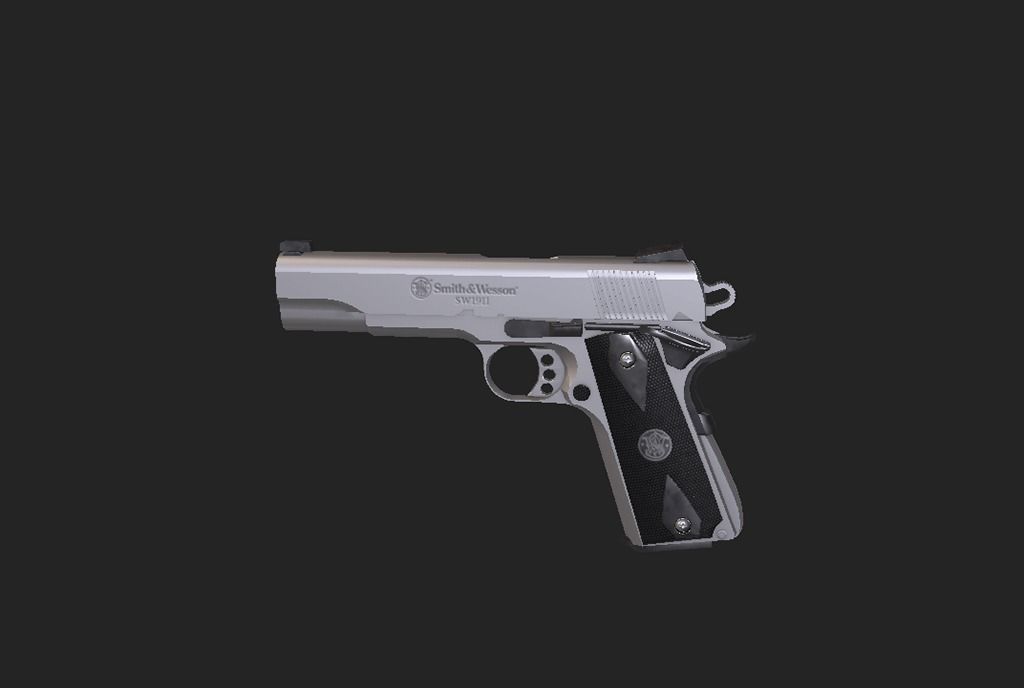 Modern Pistol 6 Low-poly 3D model_7