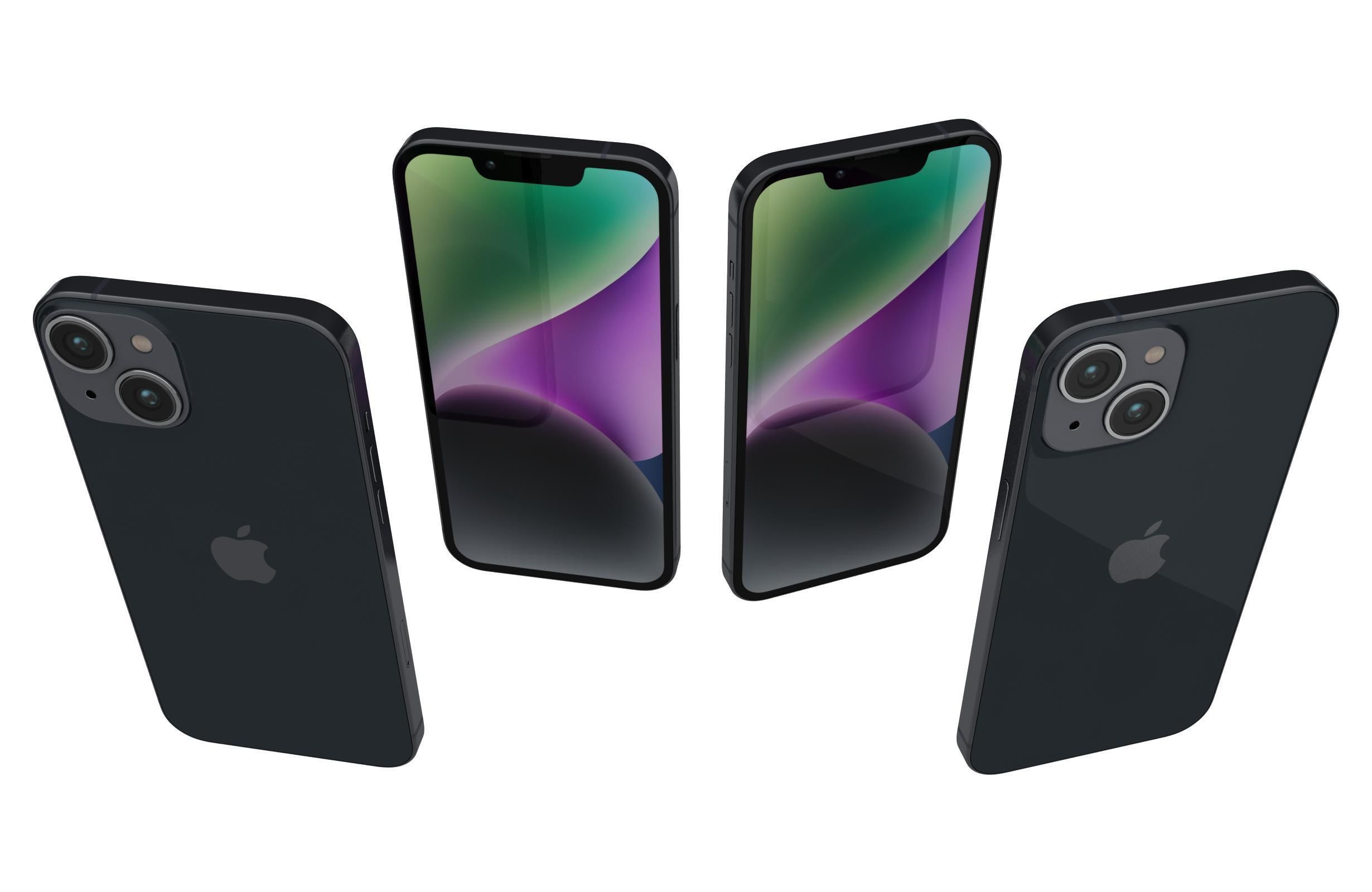 Apple iPhone 14 Black 3D model_4