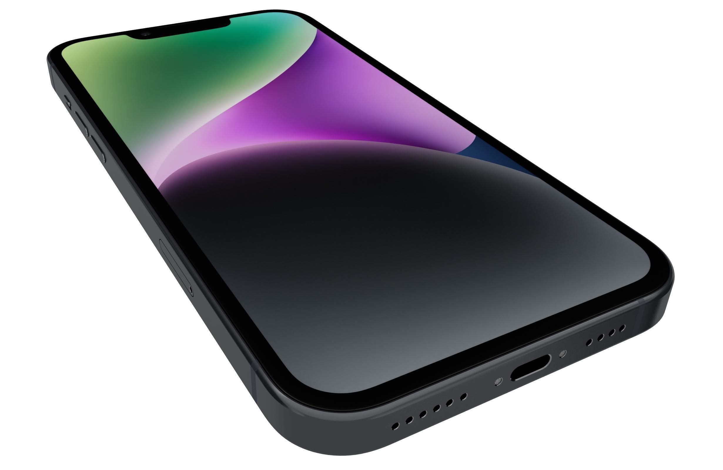 Apple iPhone 14 Black 3D model_12