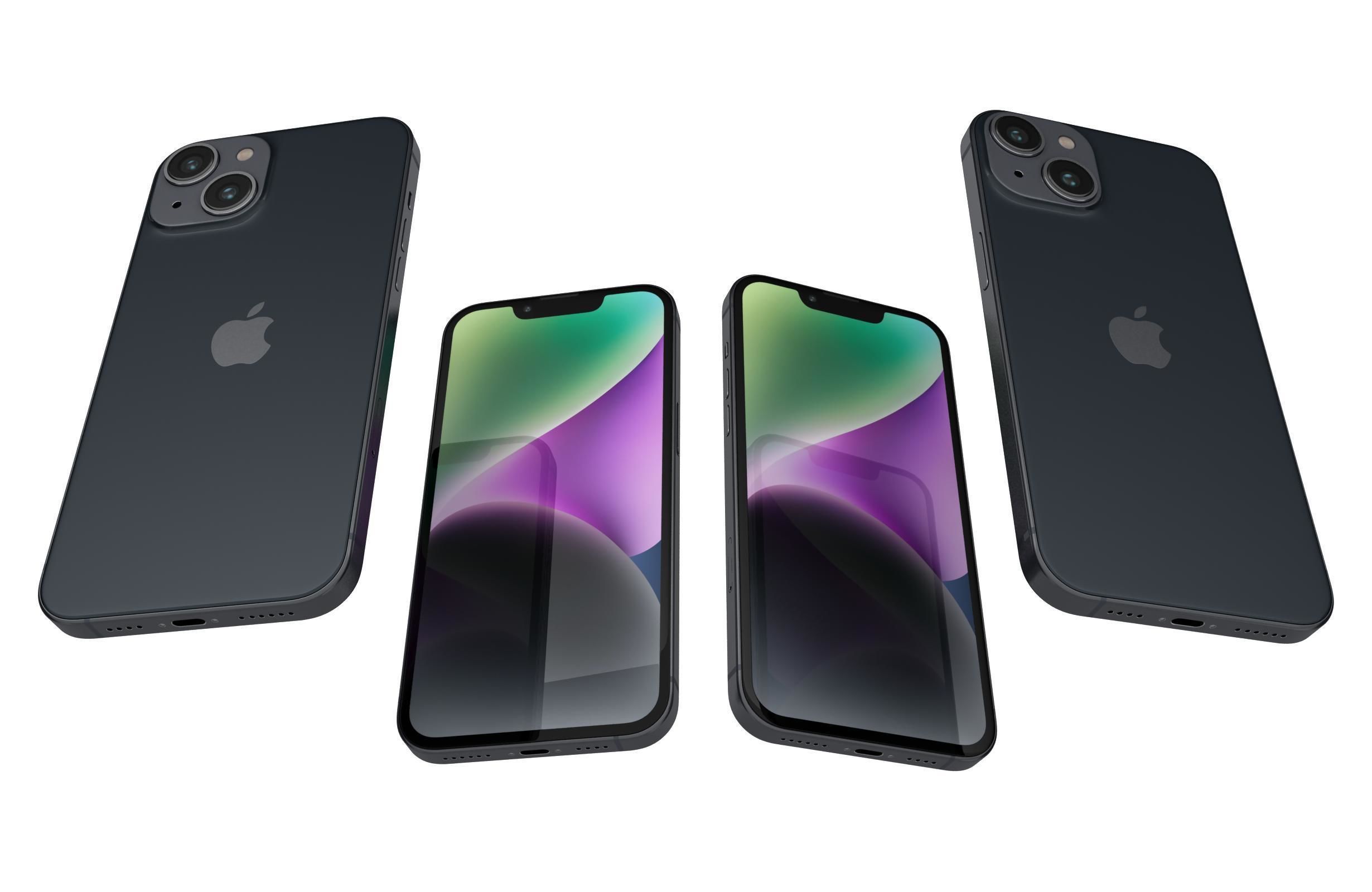 Apple iPhone 14 Black 3D model_5
