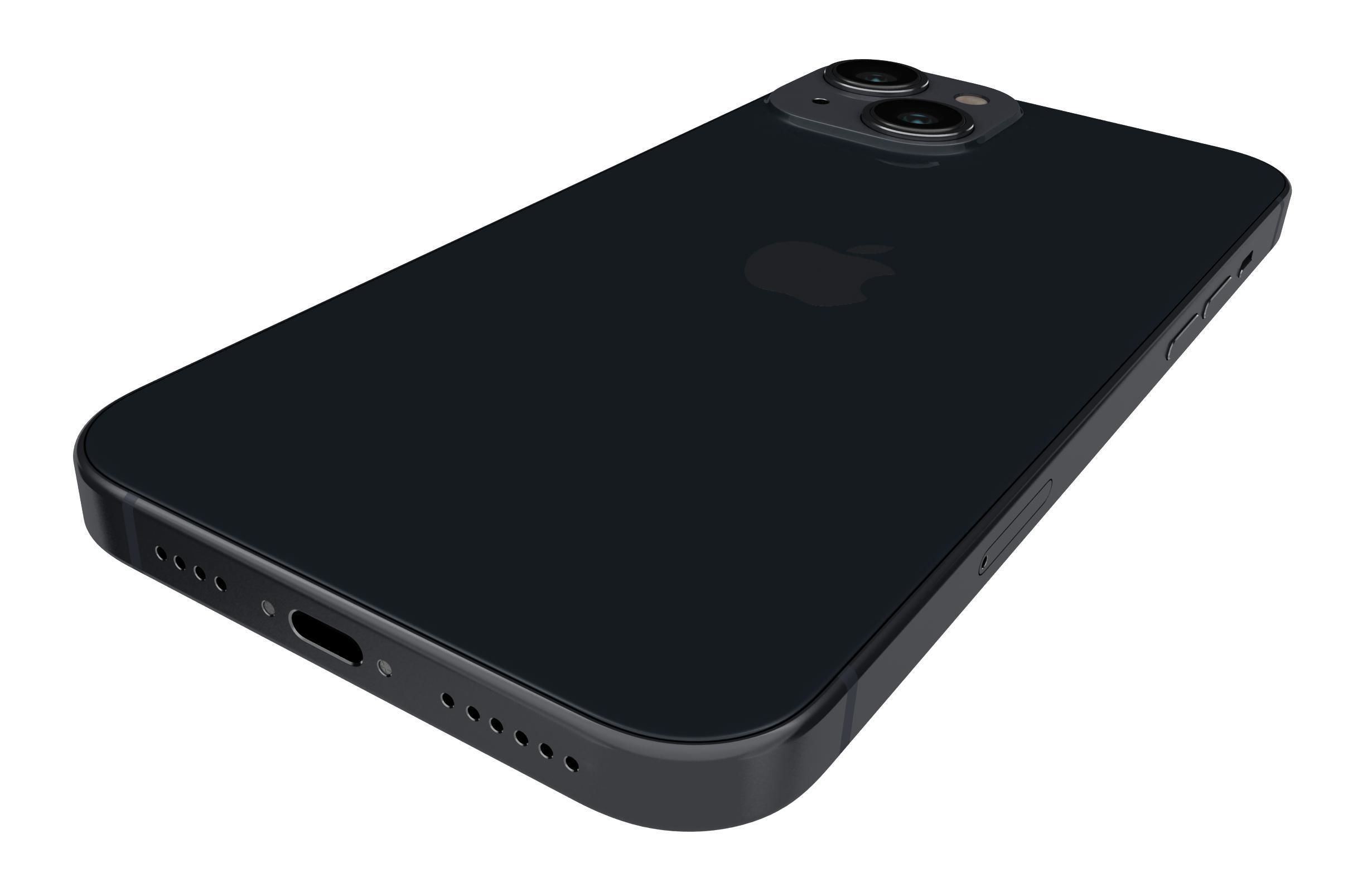 Apple iPhone 14 Black 3D model_14