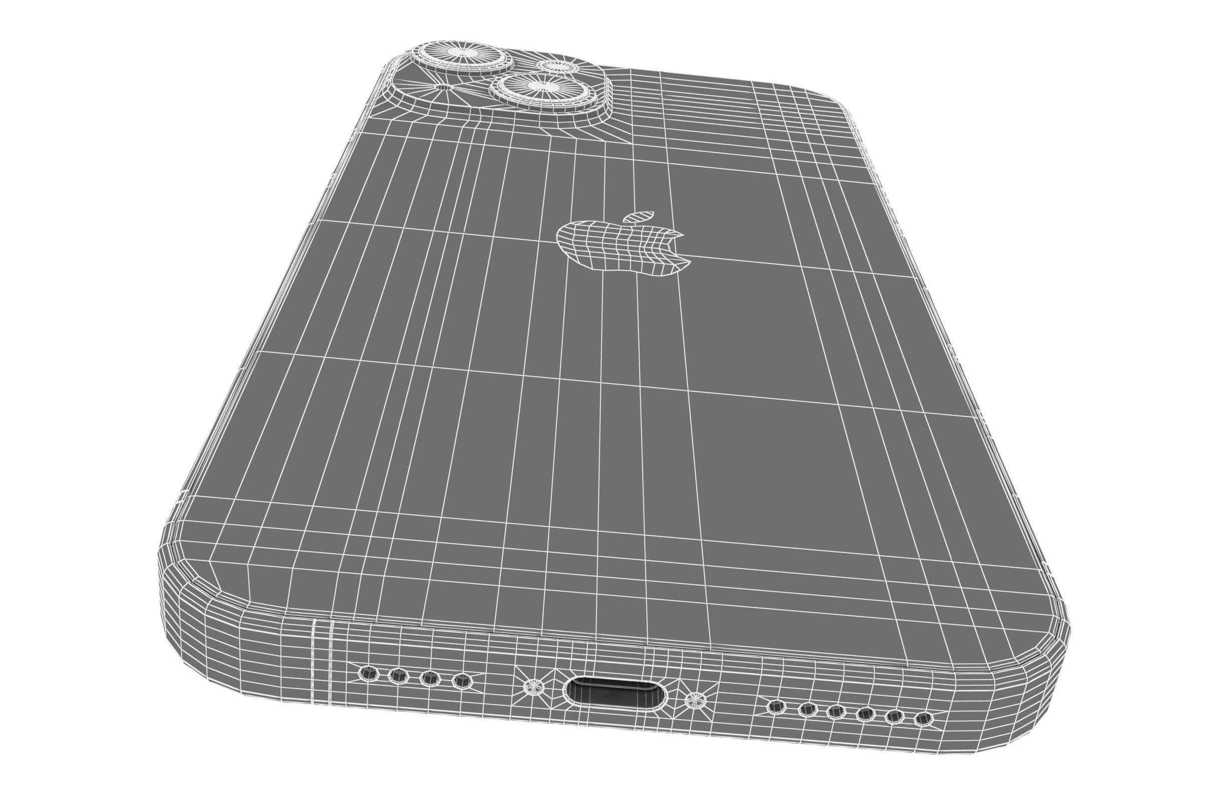 Apple iPhone 14 Purple 3D model_20