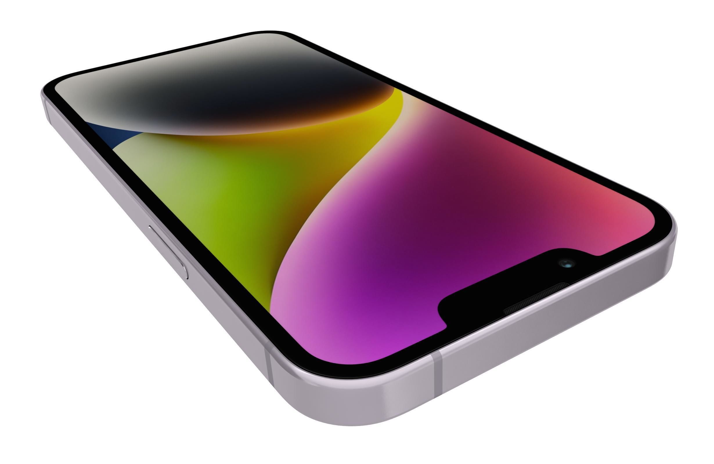 Apple iPhone 14 Purple 3D model_7
