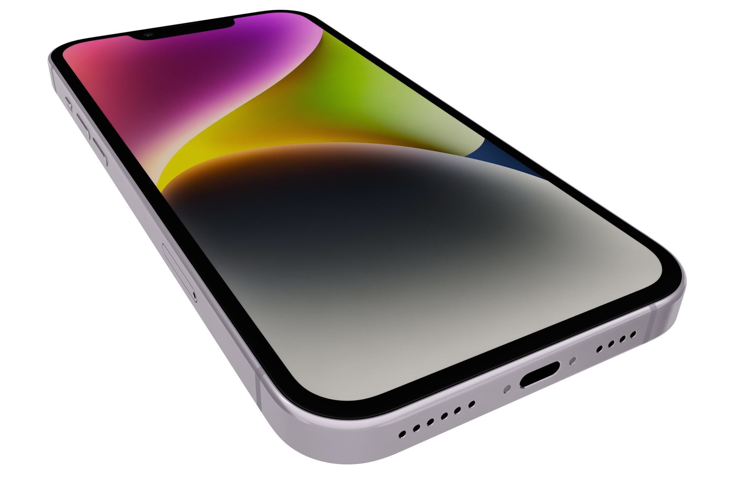 Apple iPhone 14 Purple 3D model_10