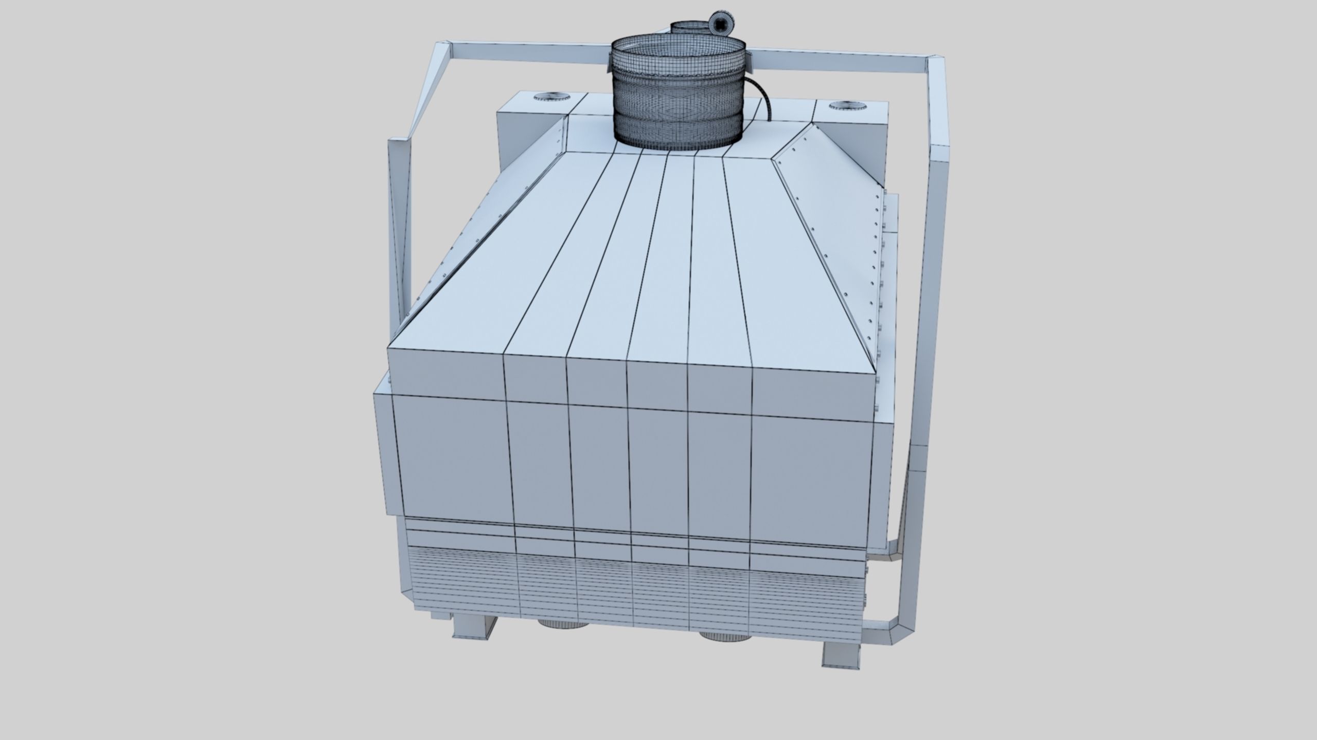 3D Stone Seperator Destroyer - Wheat Grain Flour Milling Machine Low-poly 3D model_119