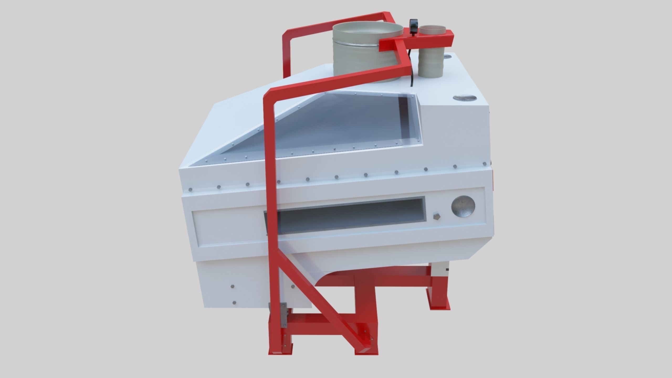 3D Stone Seperator Destroyer - Wheat Grain Flour Milling Machine Low-poly 3D model_25