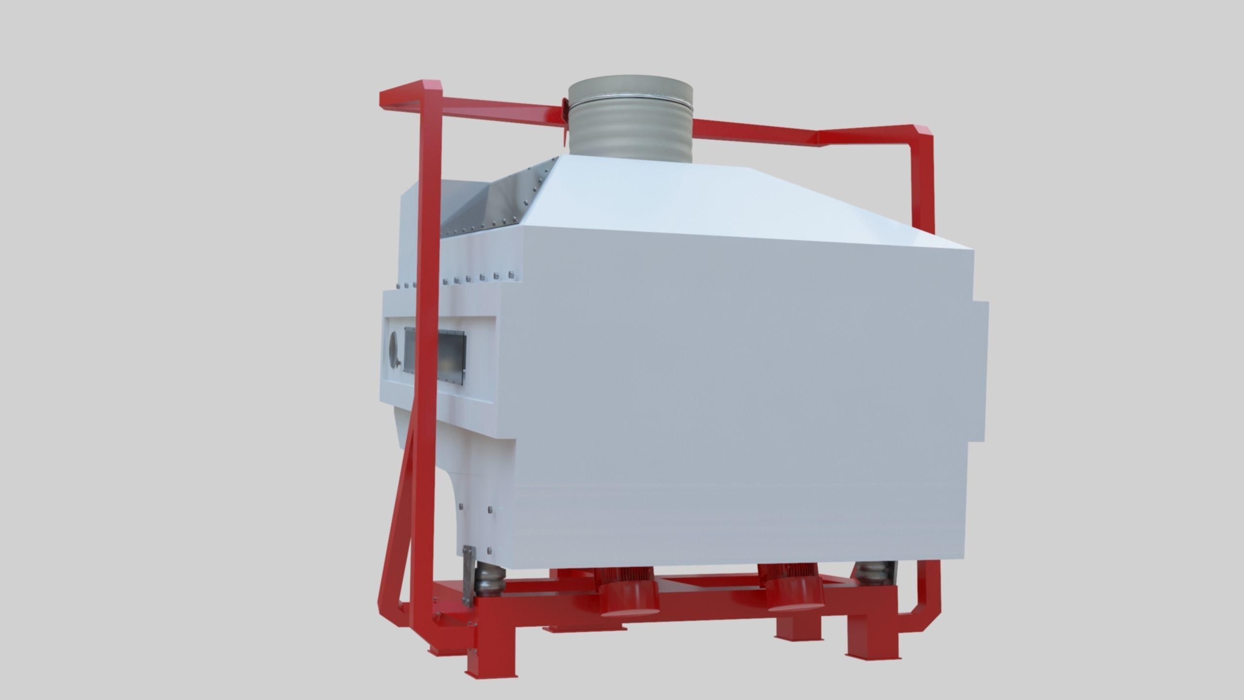 3D Stone Seperator Destroyer - Wheat Grain Flour Milling Machine Low-poly 3D model_64