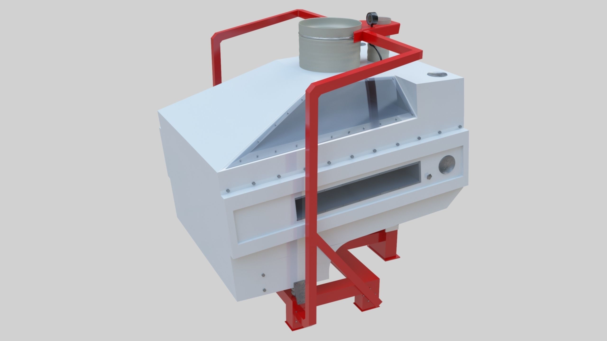 3D Stone Seperator Destroyer - Wheat Grain Flour Milling Machine Low-poly 3D model_19
