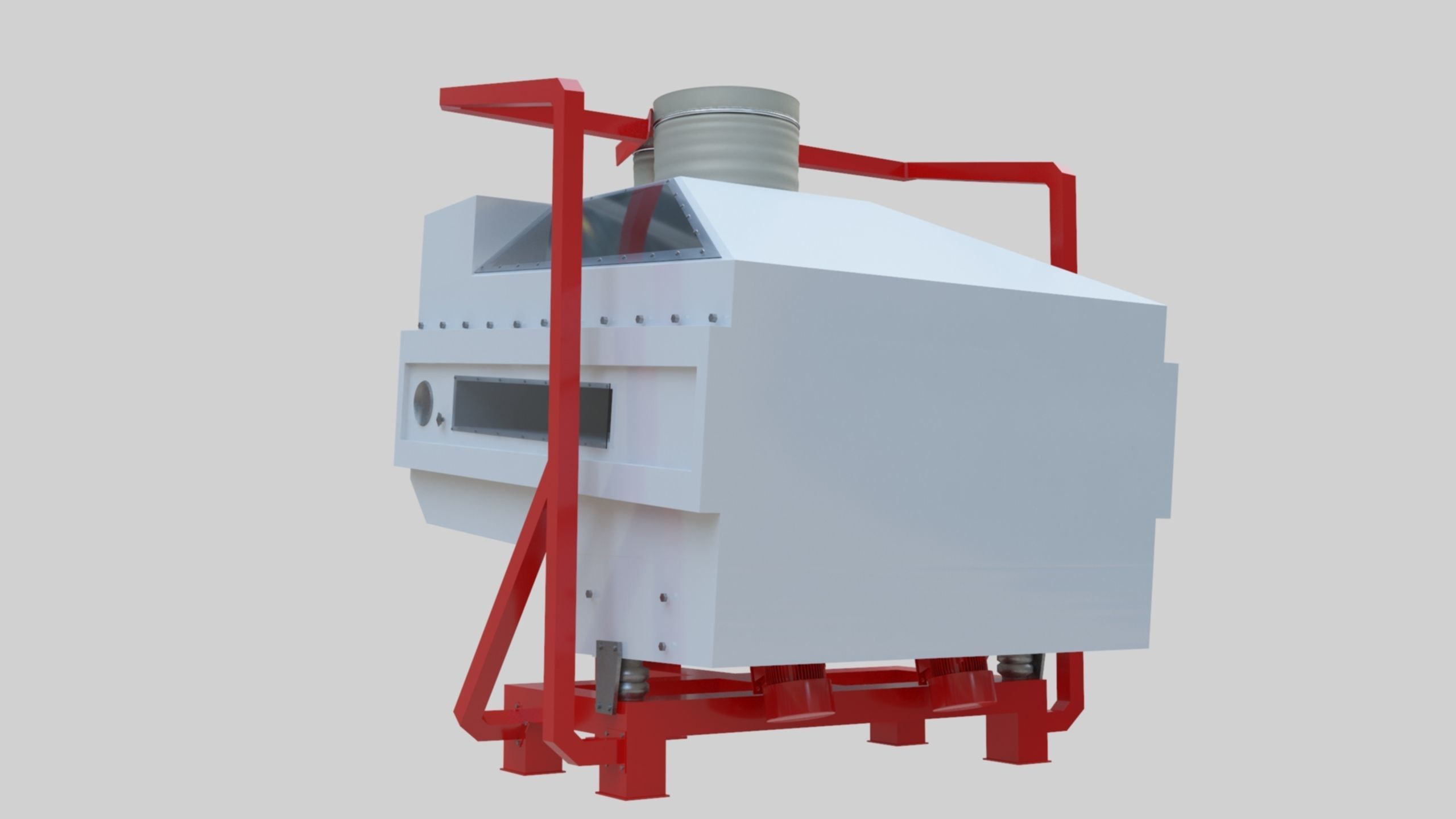 3D Stone Seperator Destroyer - Wheat Grain Flour Milling Machine Low-poly 3D model_66