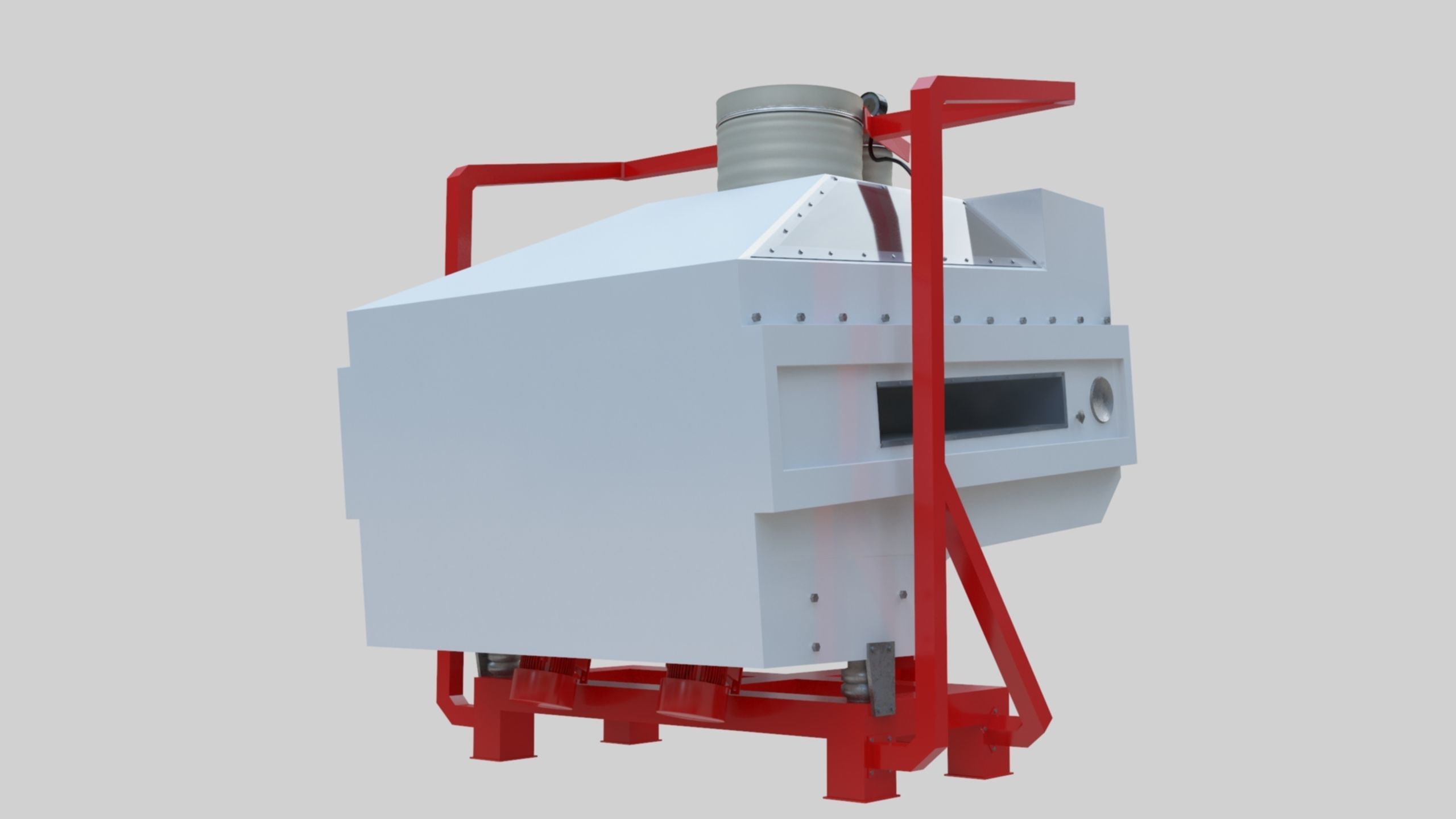 3D Stone Seperator Destroyer - Wheat Grain Flour Milling Machine Low-poly 3D model_73