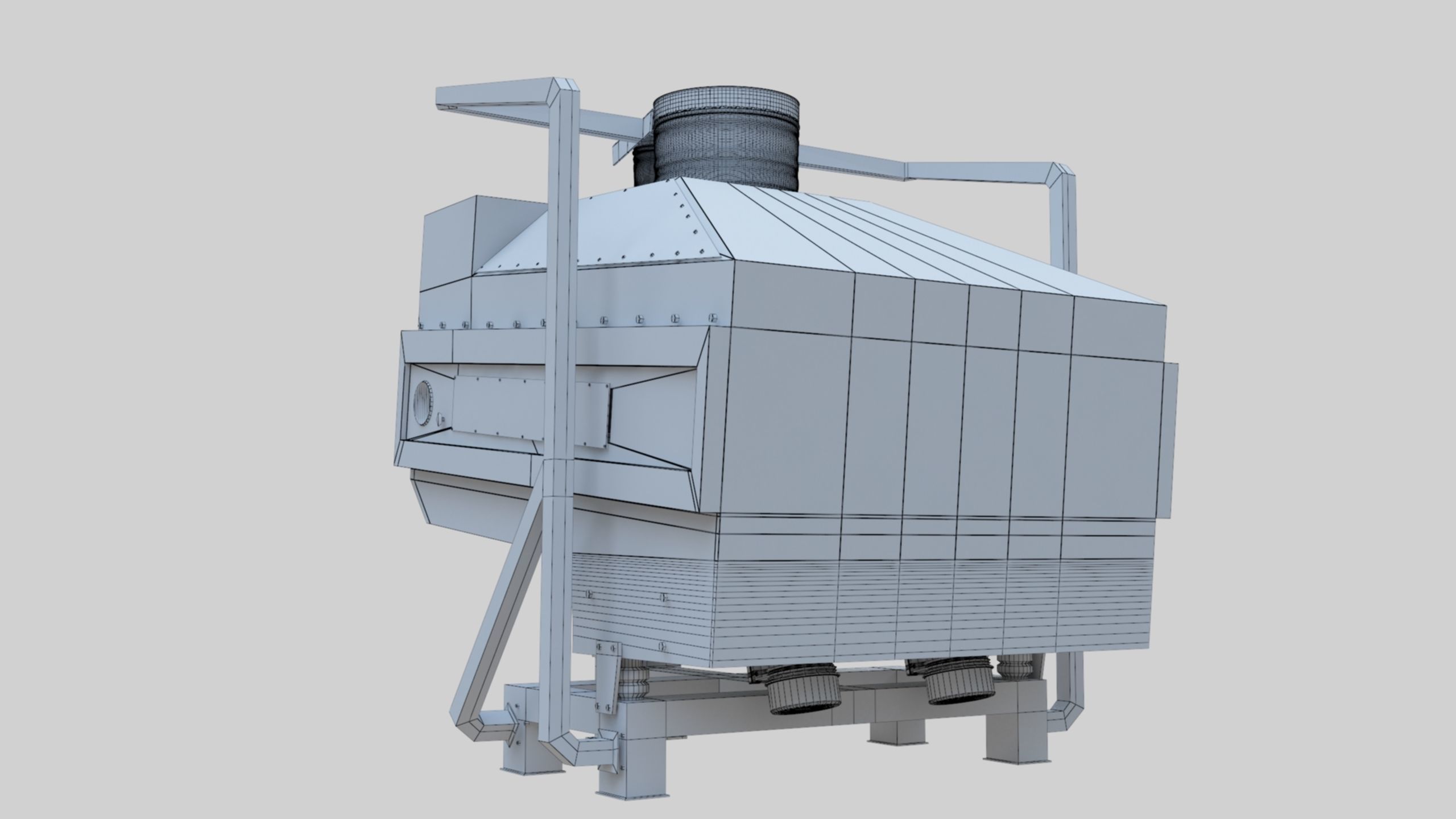 3D Stone Seperator Destroyer - Wheat Grain Flour Milling Machine Low-poly 3D model_89