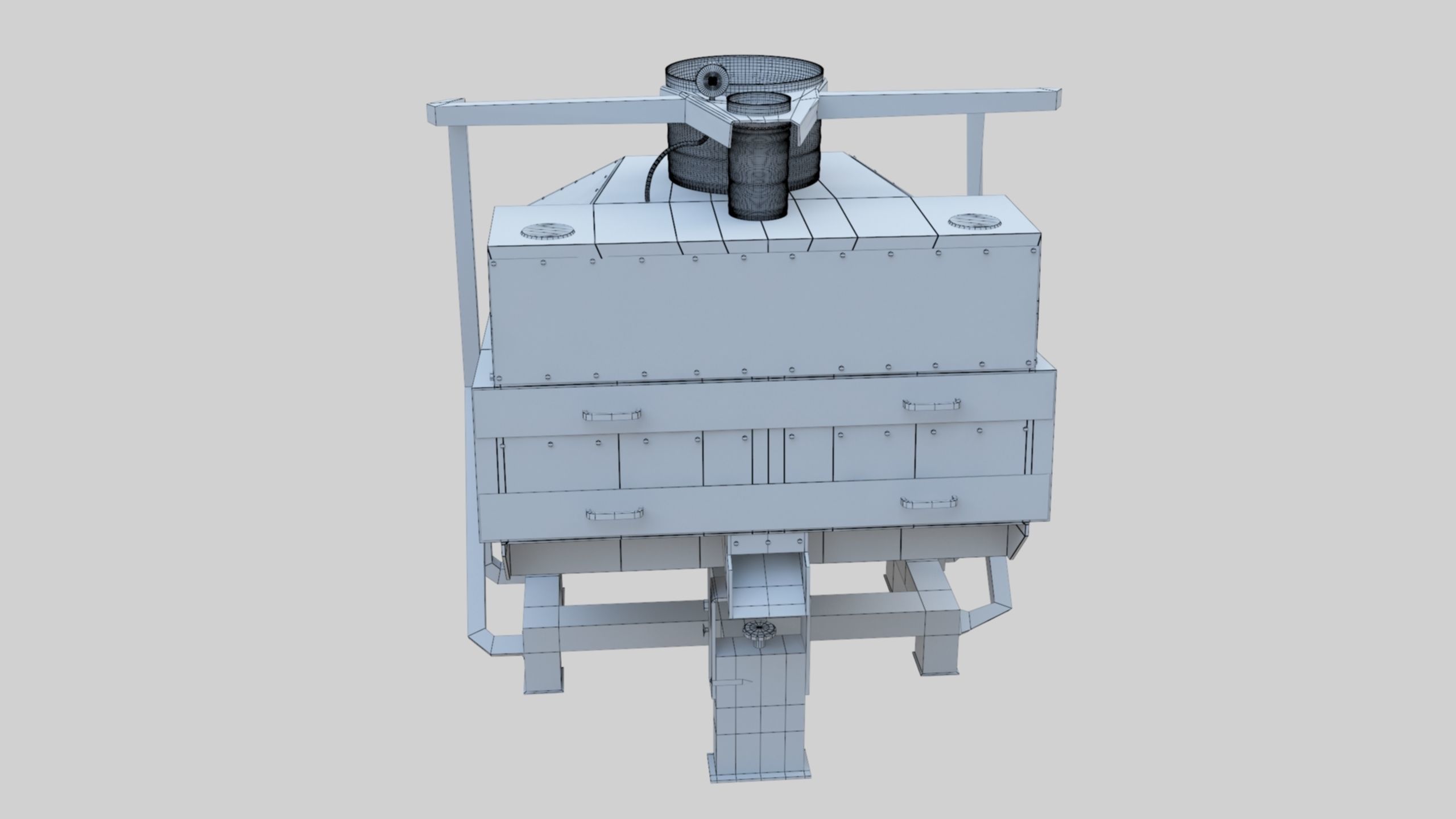 3D Stone Seperator Destroyer - Wheat Grain Flour Milling Machine Low-poly 3D model_108