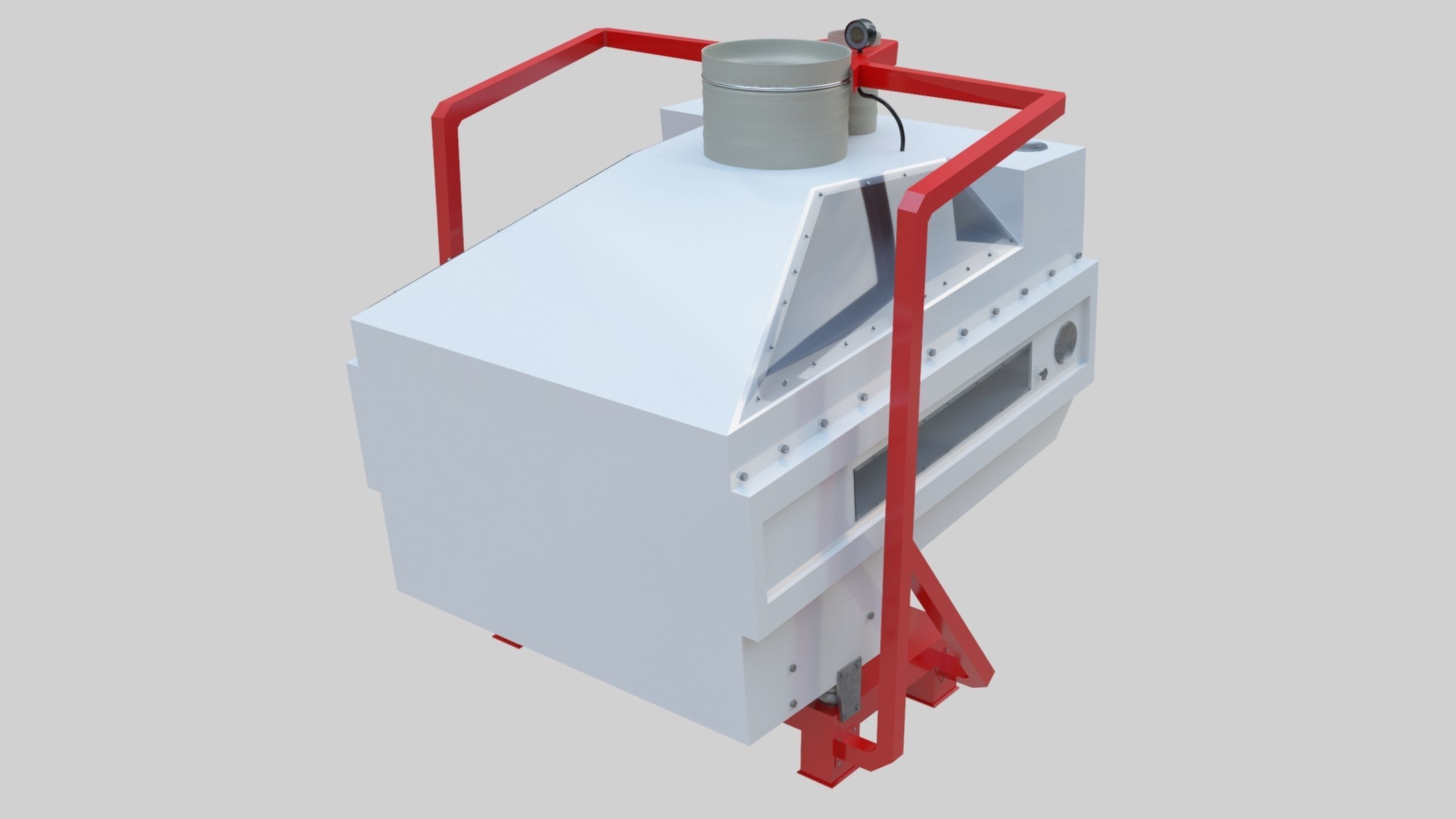 3D Stone Seperator Destroyer - Wheat Grain Flour Milling Machine Low-poly 3D model_45