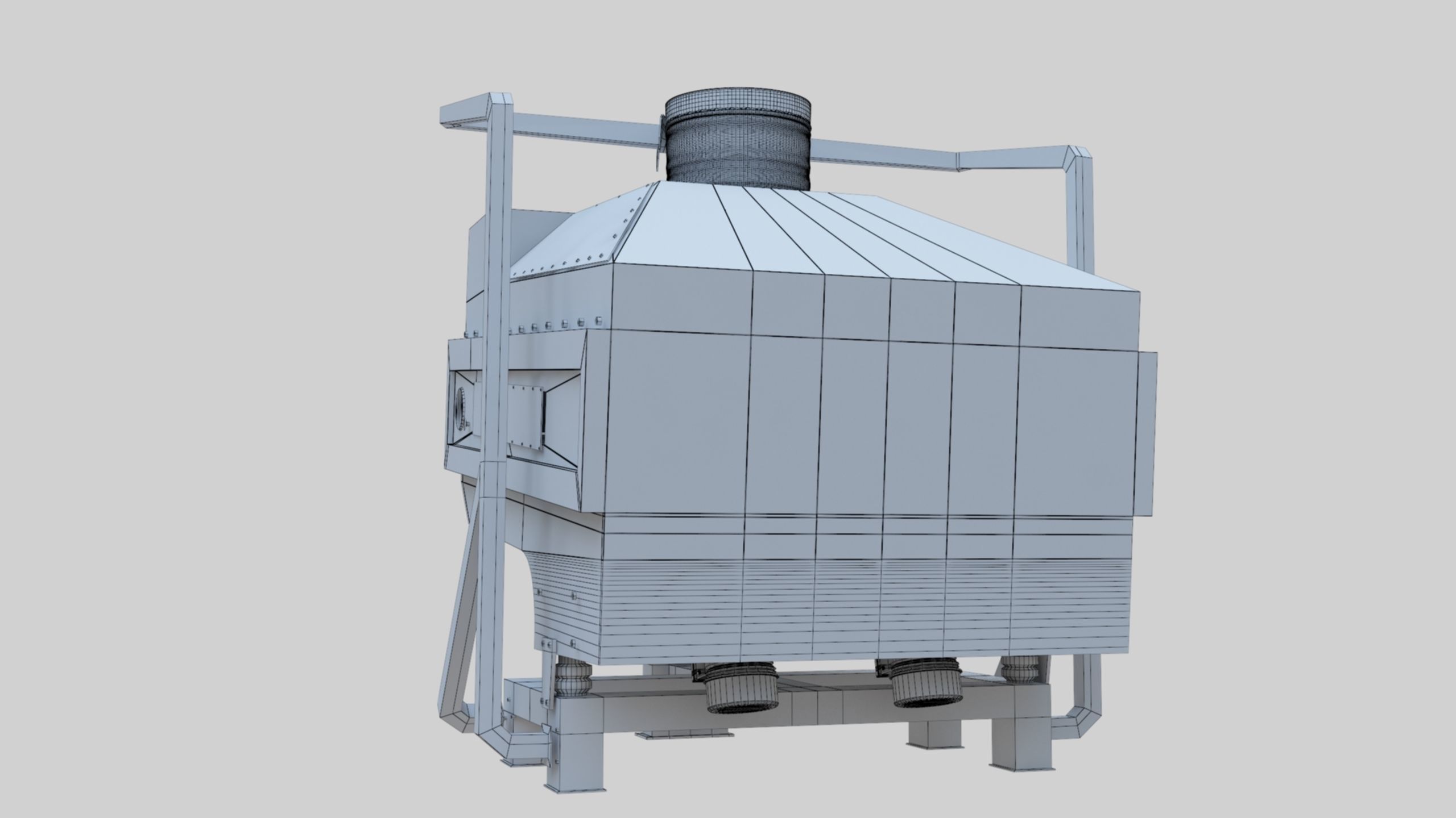 3D Stone Seperator Destroyer - Wheat Grain Flour Milling Machine Low-poly 3D model_91
