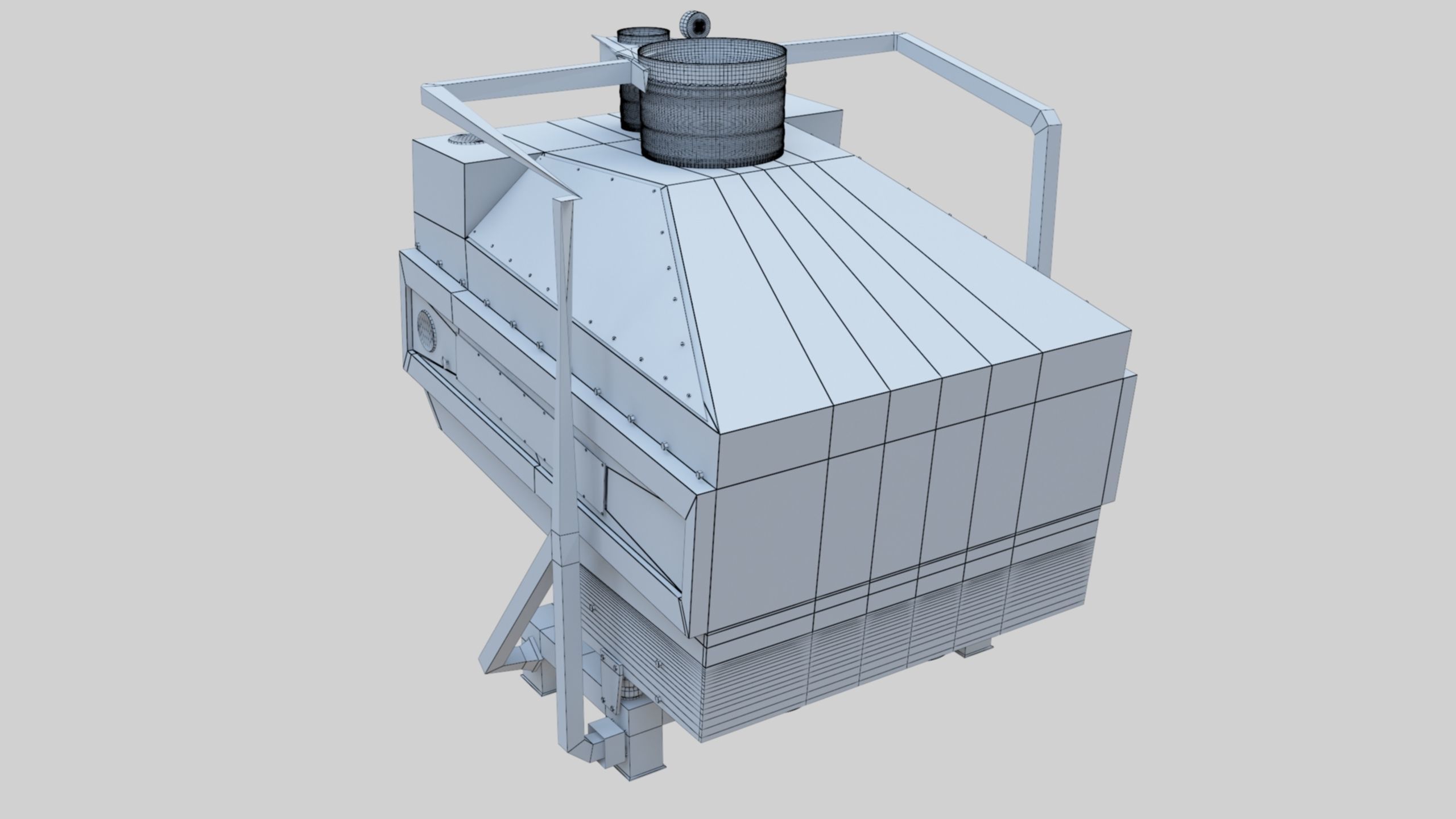 3D Stone Seperator Destroyer - Wheat Grain Flour Milling Machine Low-poly 3D model_127