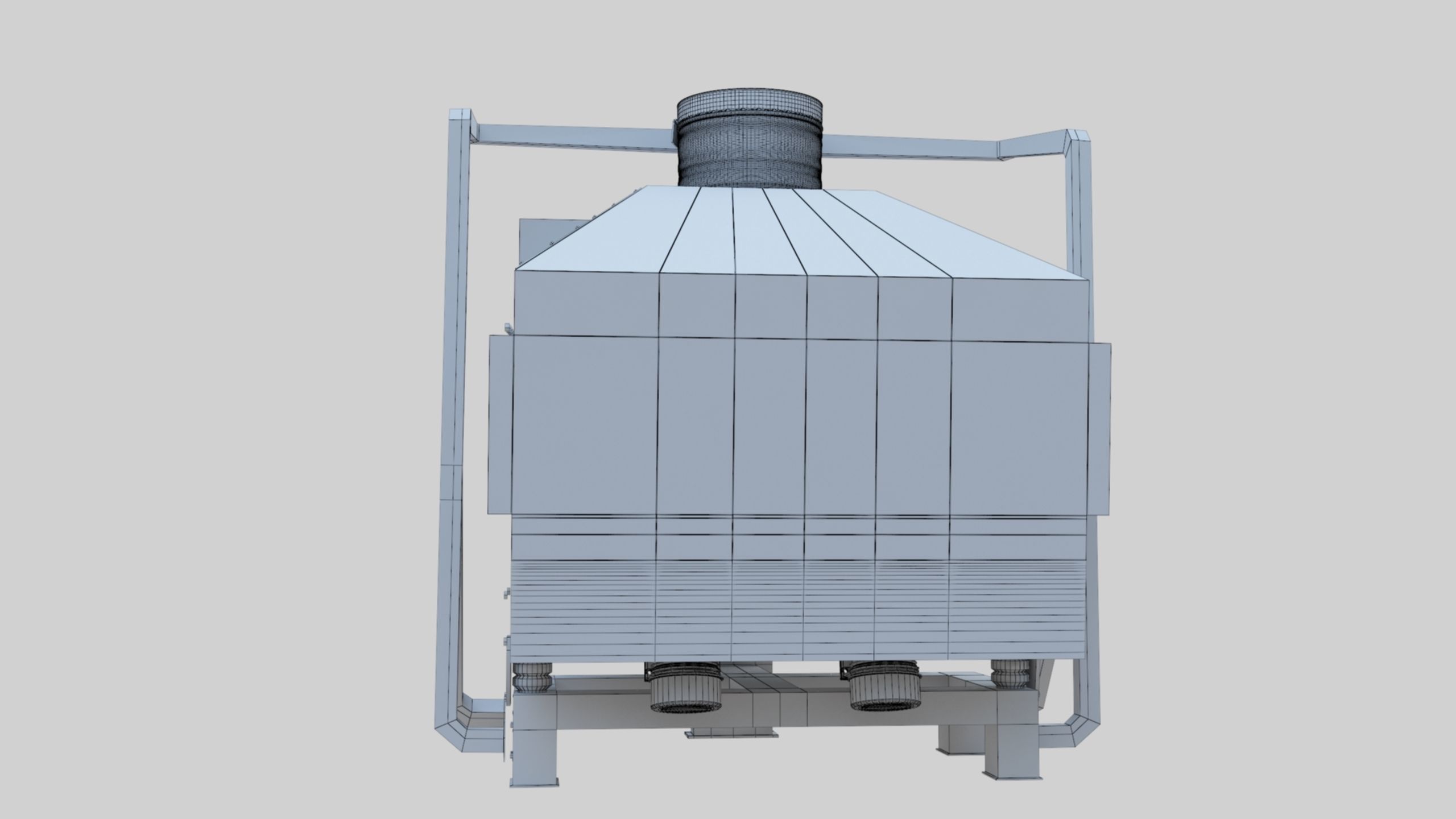 3D Stone Seperator Destroyer - Wheat Grain Flour Milling Machine Low-poly 3D model_92