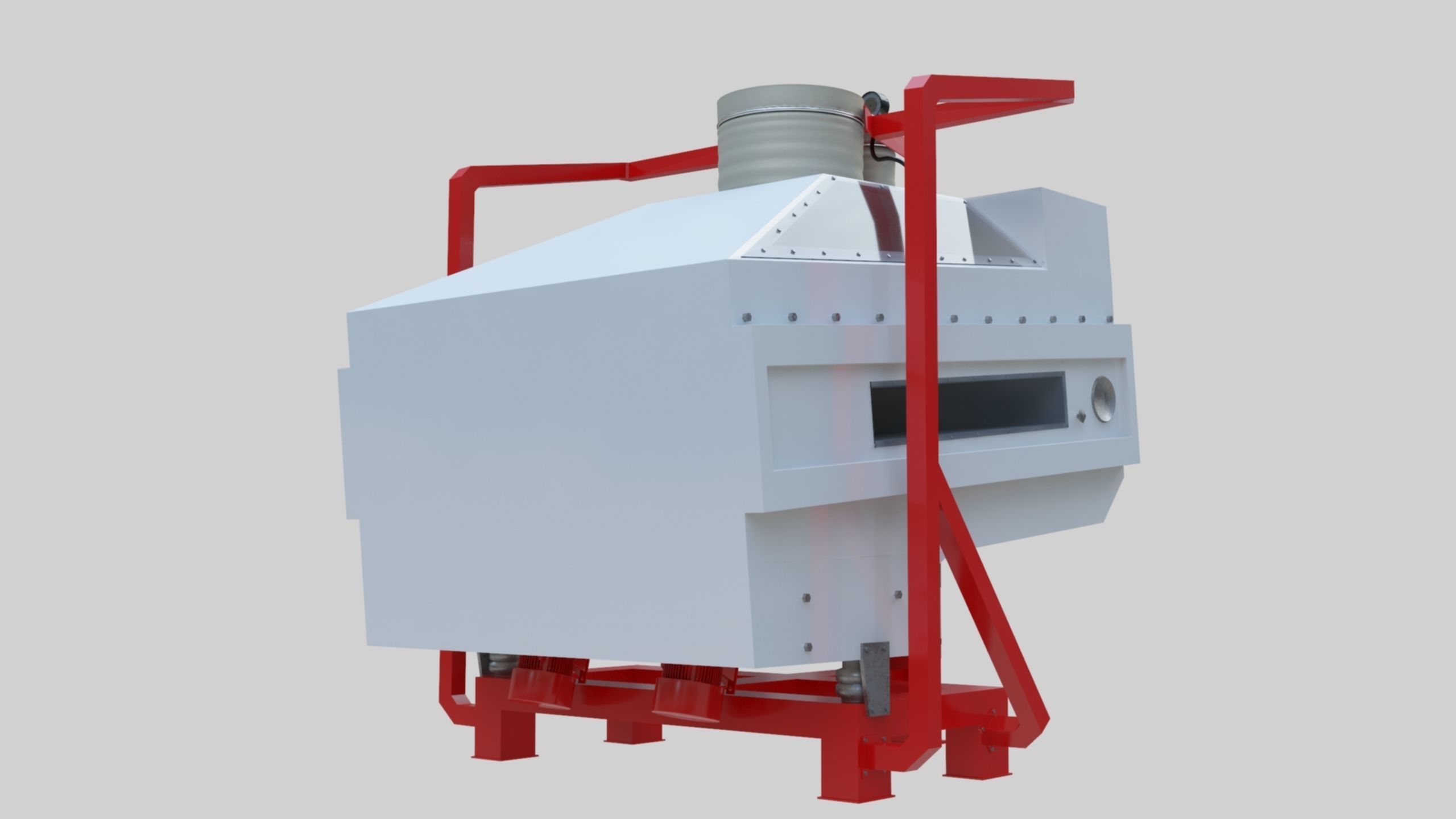 3D Stone Seperator Destroyer - Wheat Grain Flour Milling Machine Low-poly 3D model_74