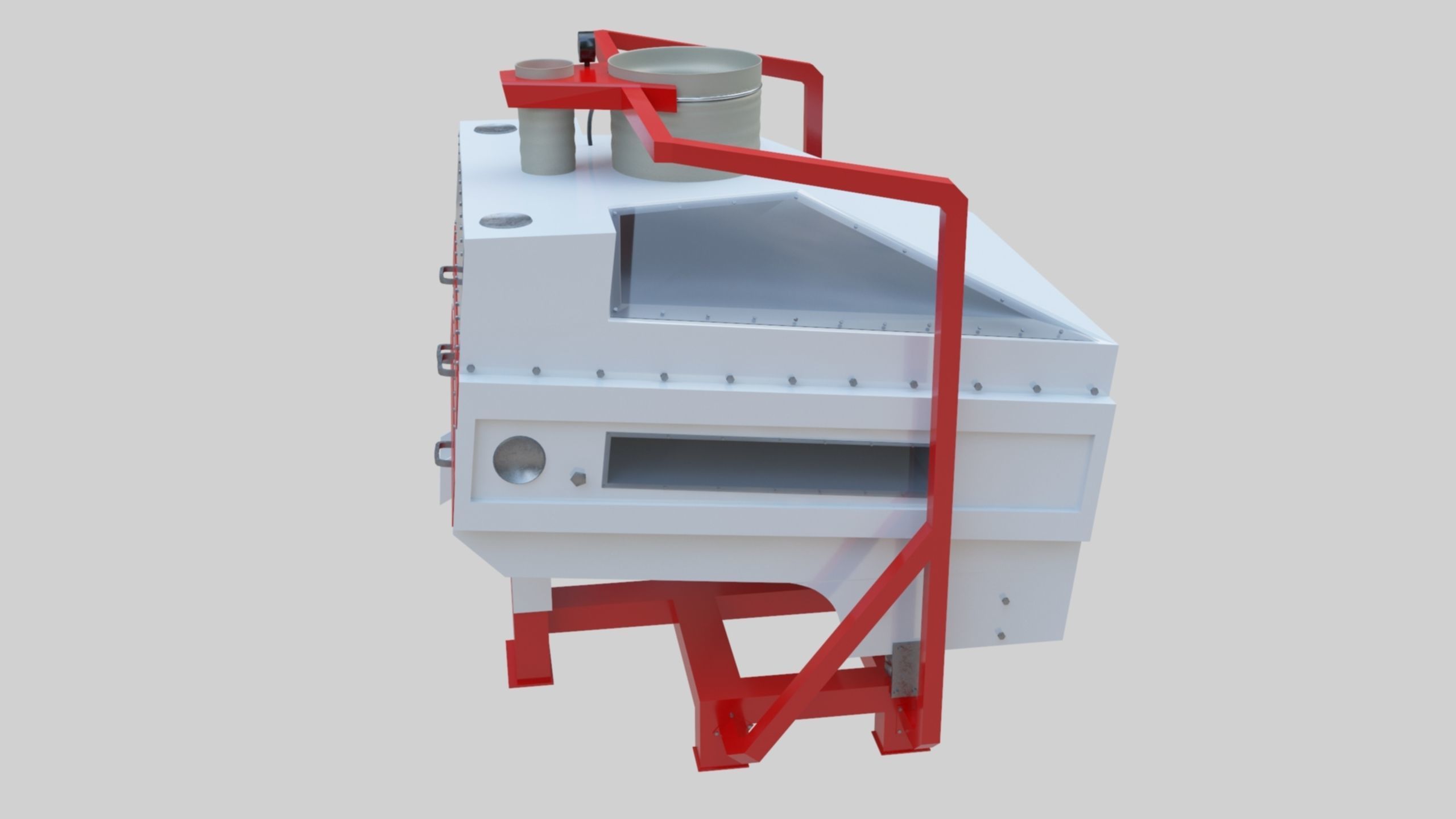 3D Stone Seperator Destroyer - Wheat Grain Flour Milling Machine Low-poly 3D model_7