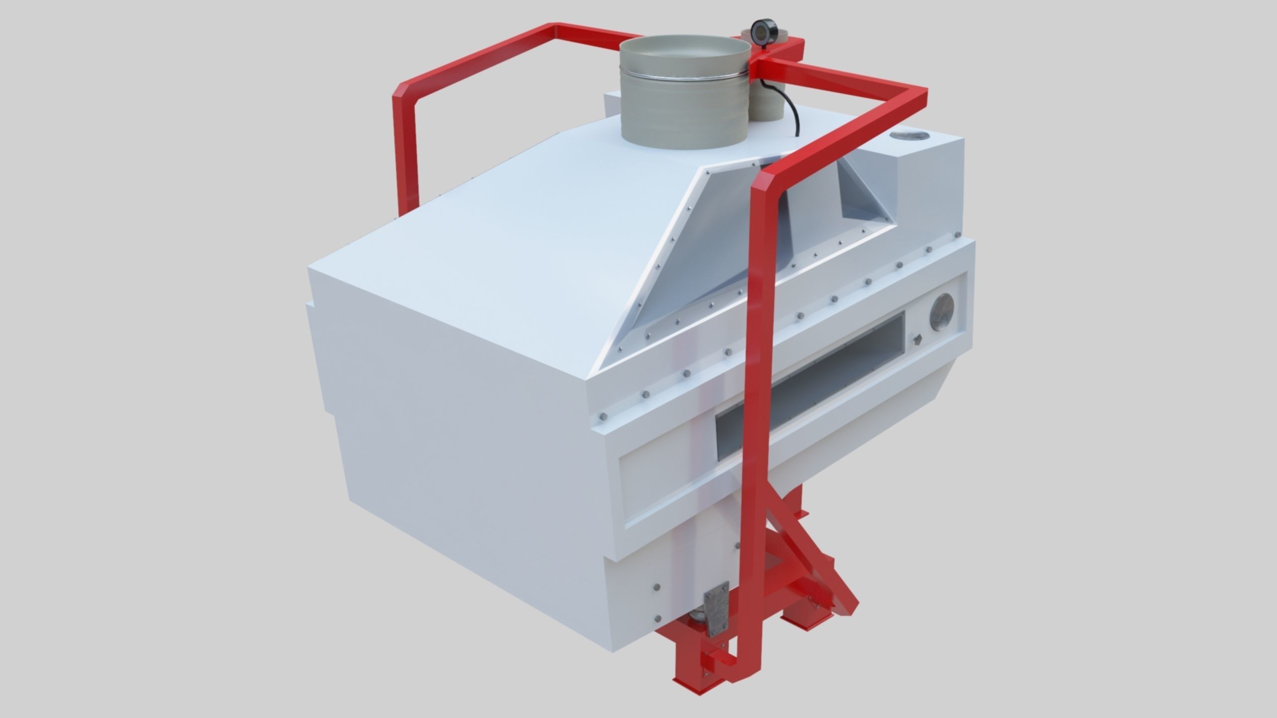 3D Stone Seperator Destroyer - Wheat Grain Flour Milling Machine Low-poly 3D model_42
