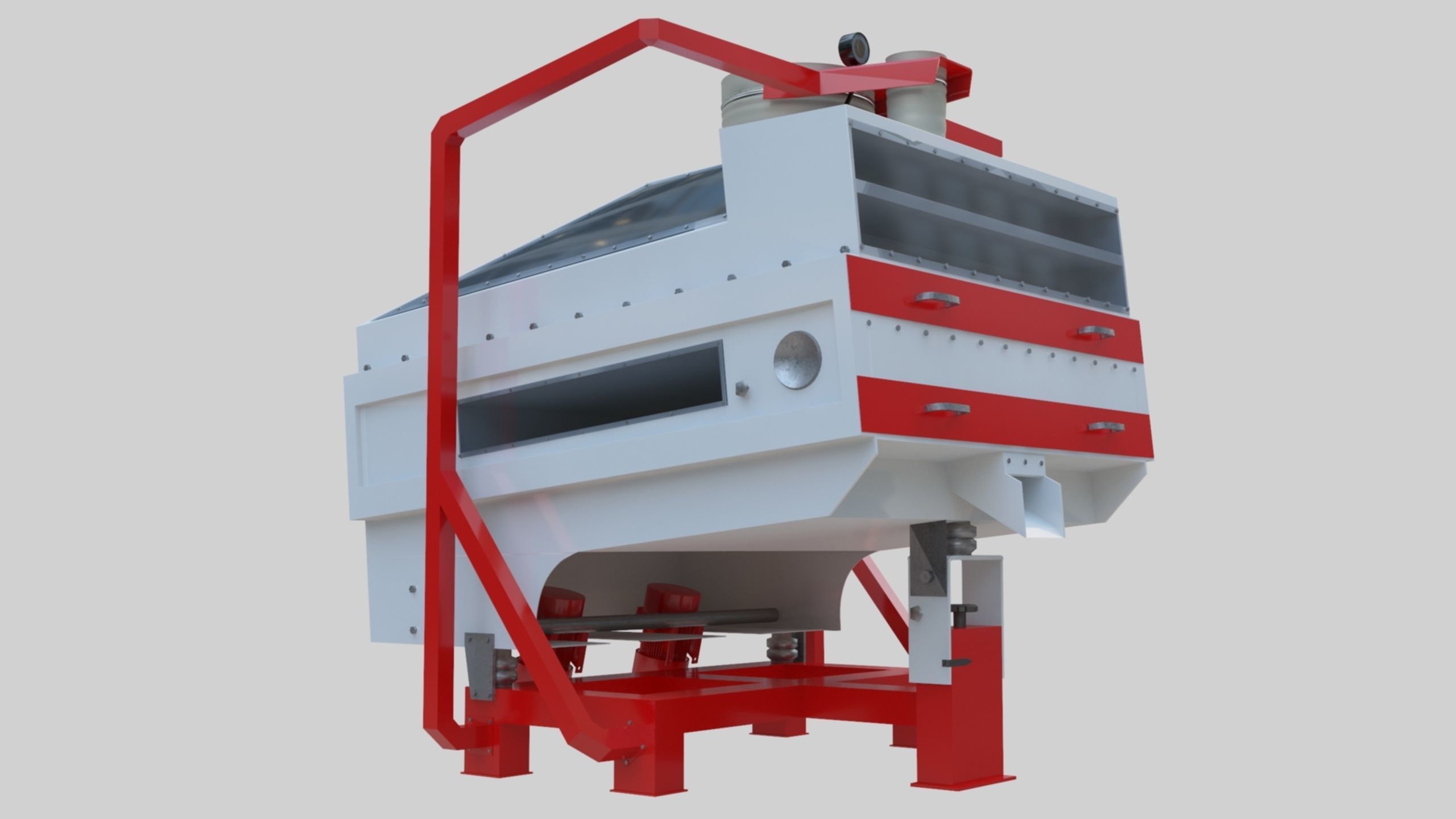 3D Stone Seperator Destroyer - Wheat Grain Flour Milling Machine Low-poly 3D model_22