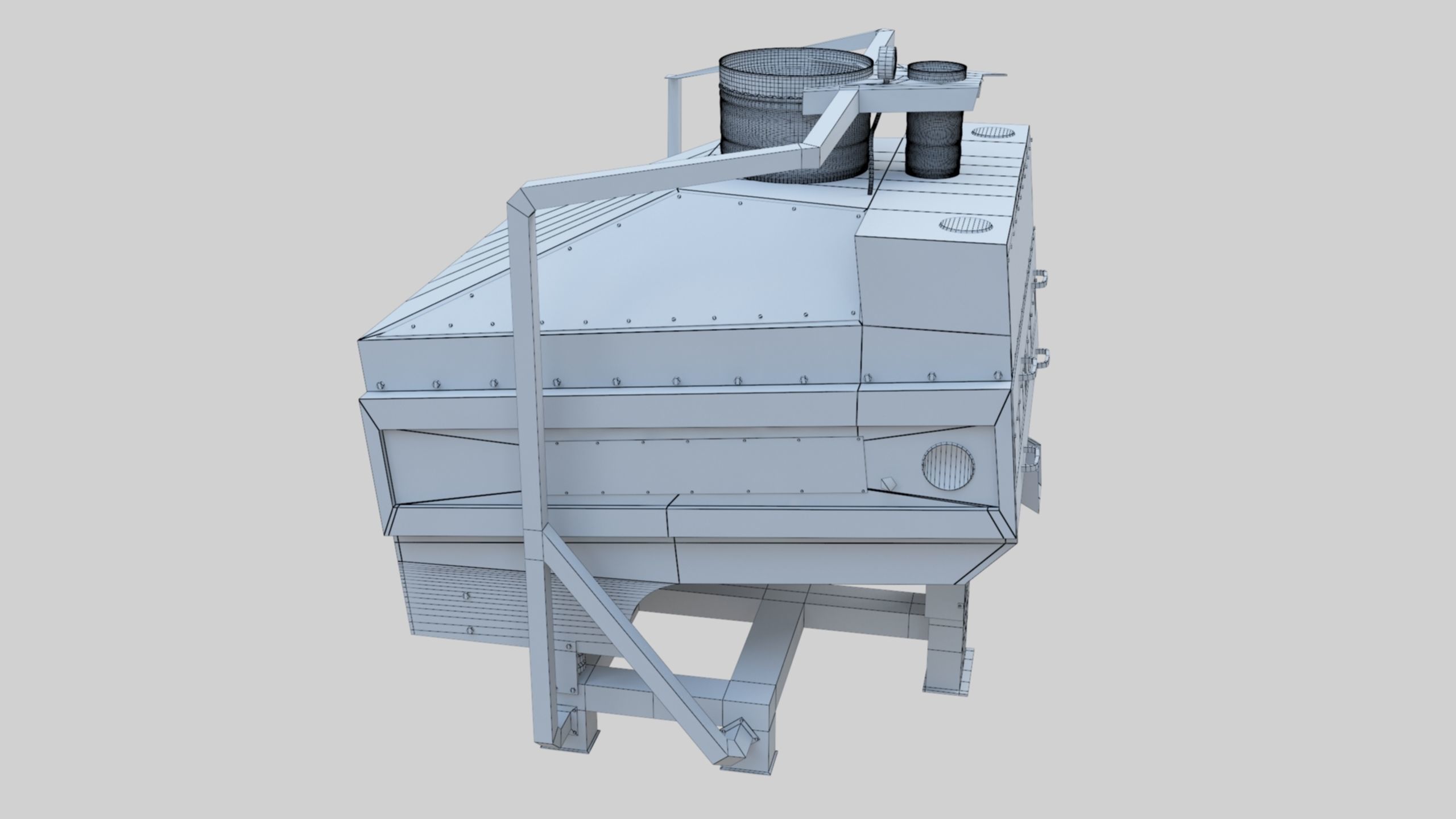 3D Stone Seperator Destroyer - Wheat Grain Flour Milling Machine Low-poly 3D model_109