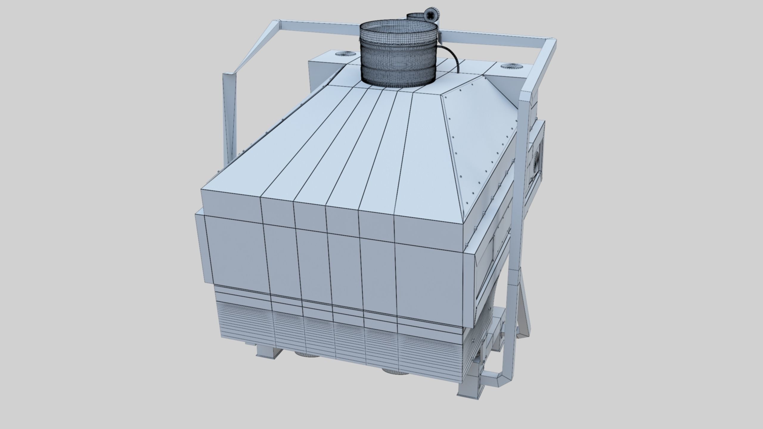 3D Stone Seperator Destroyer - Wheat Grain Flour Milling Machine Low-poly 3D model_128