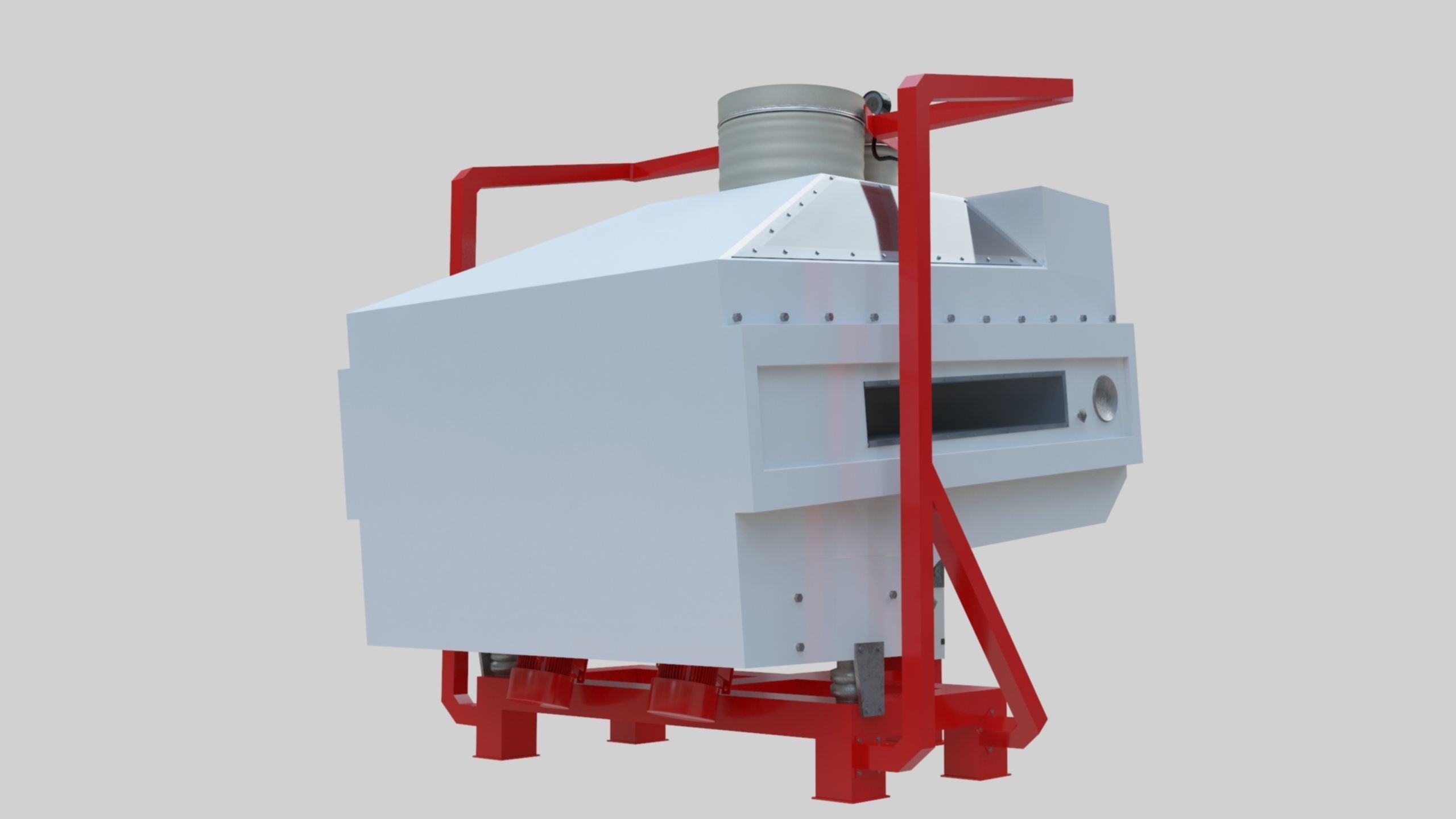 3D Stone Seperator Destroyer - Wheat Grain Flour Milling Machine Low-poly 3D model_52