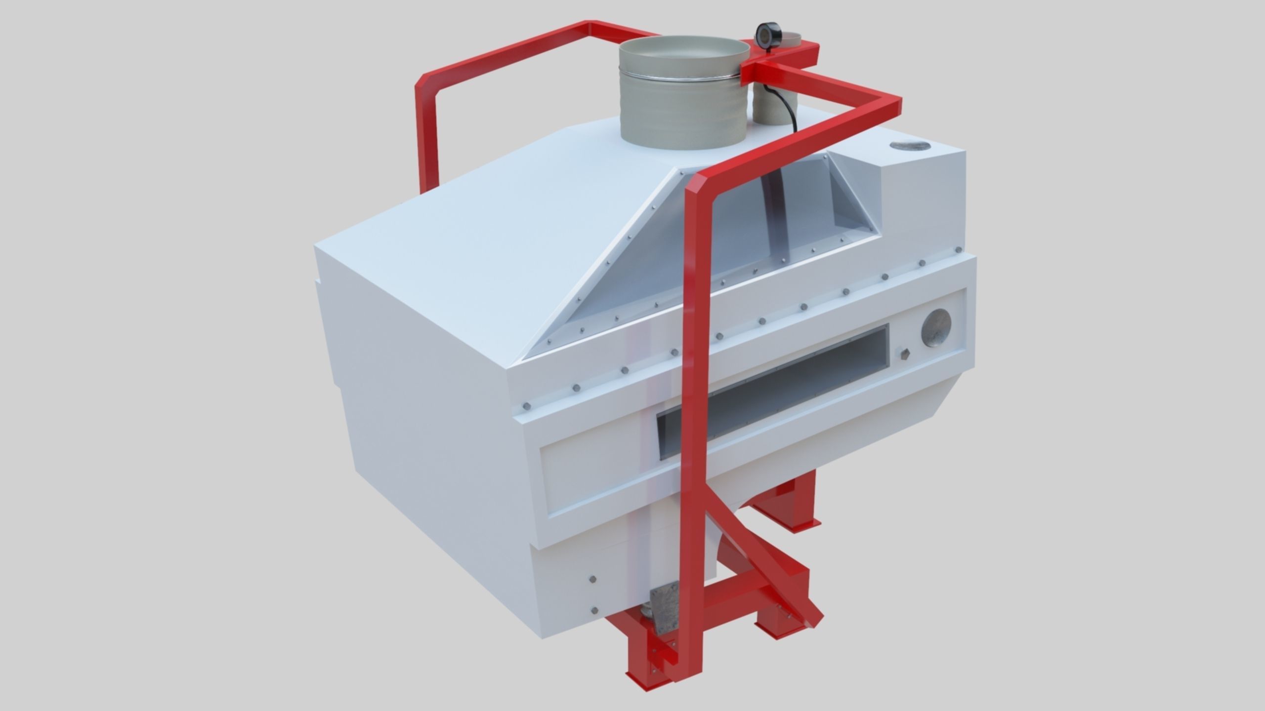 3D Stone Seperator Destroyer - Wheat Grain Flour Milling Machine Low-poly 3D model_1