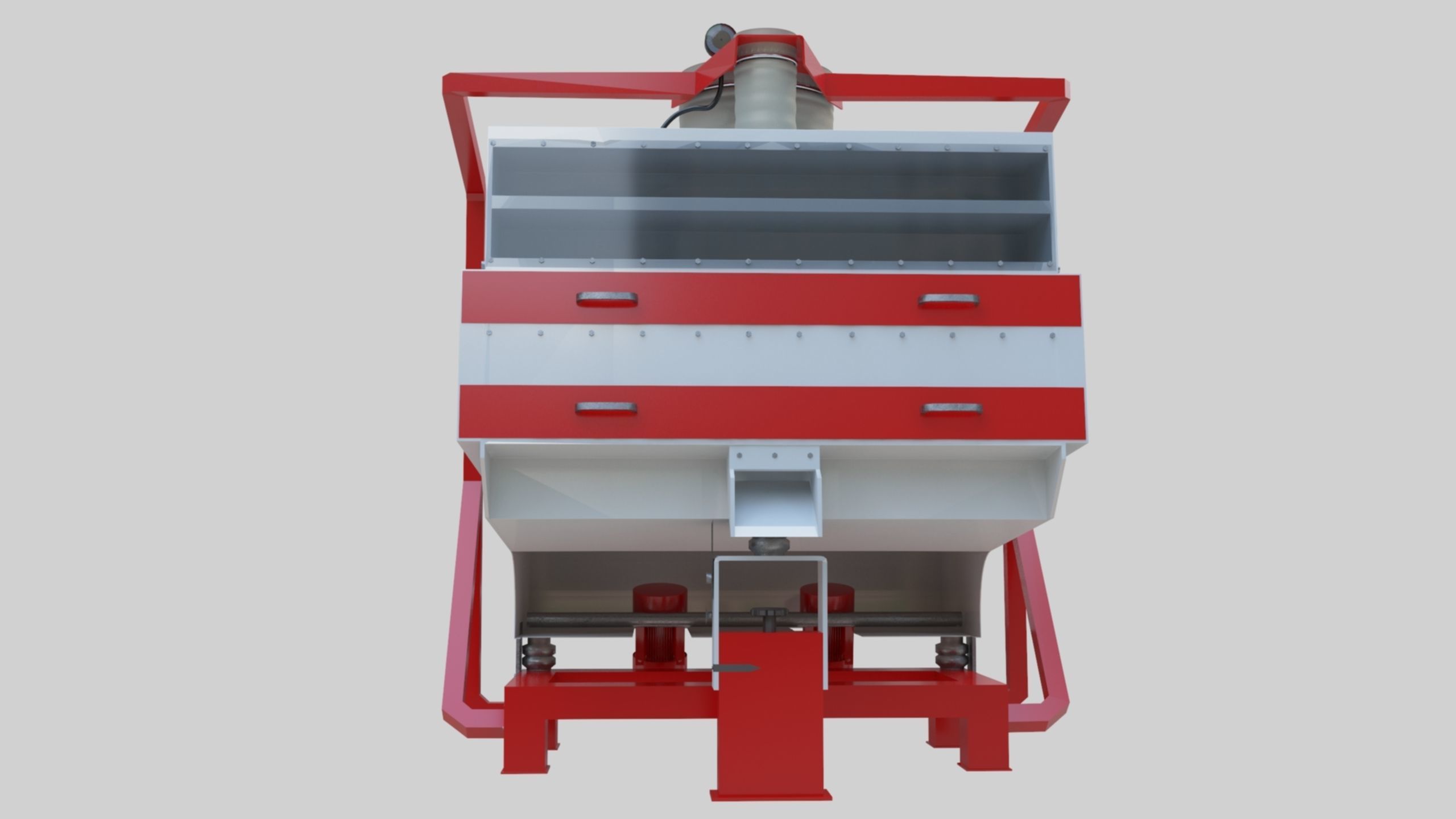 3D Stone Seperator Destroyer - Wheat Grain Flour Milling Machine Low-poly 3D model_20