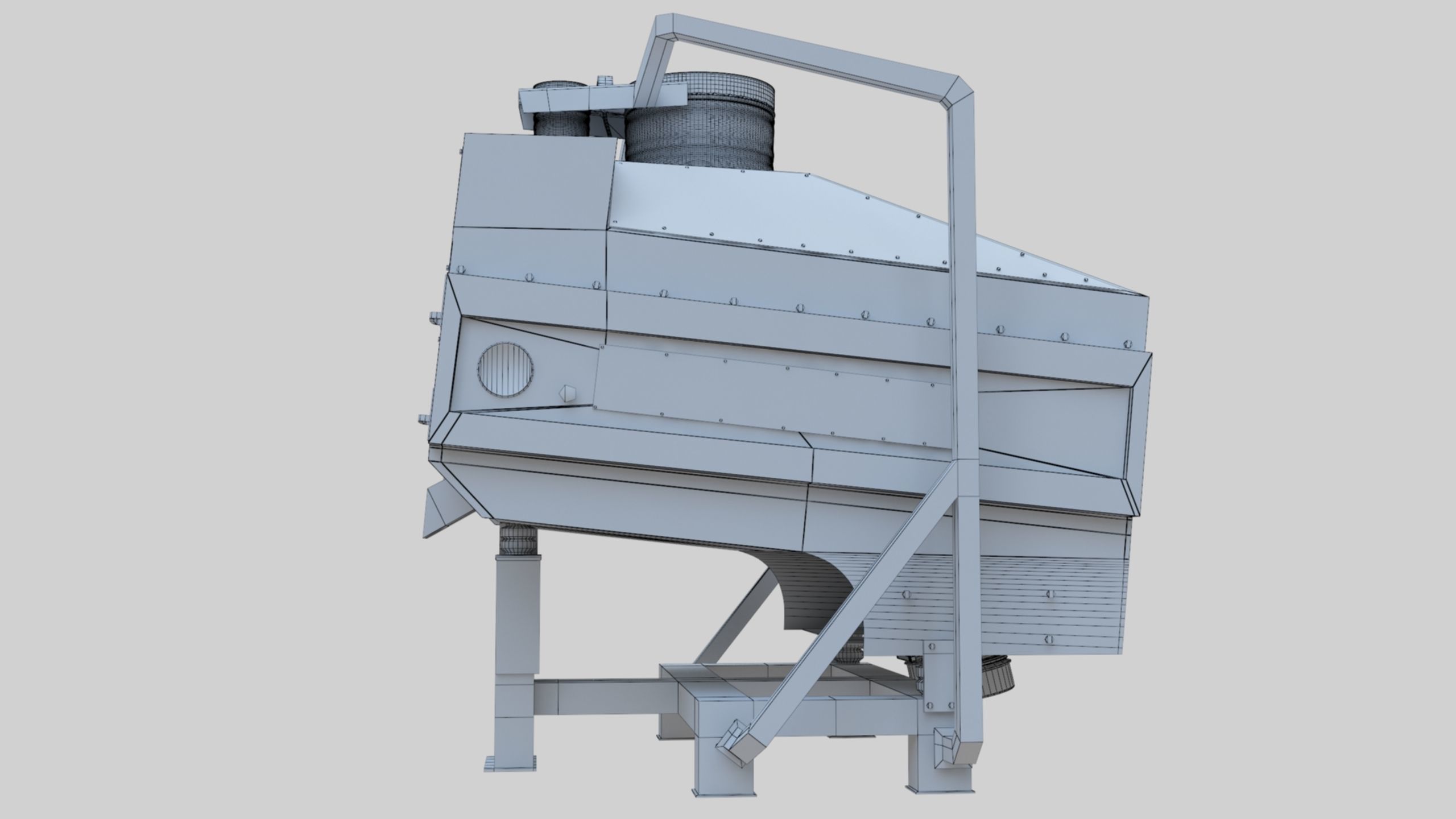 3D Stone Seperator Destroyer - Wheat Grain Flour Milling Machine Low-poly 3D model_81