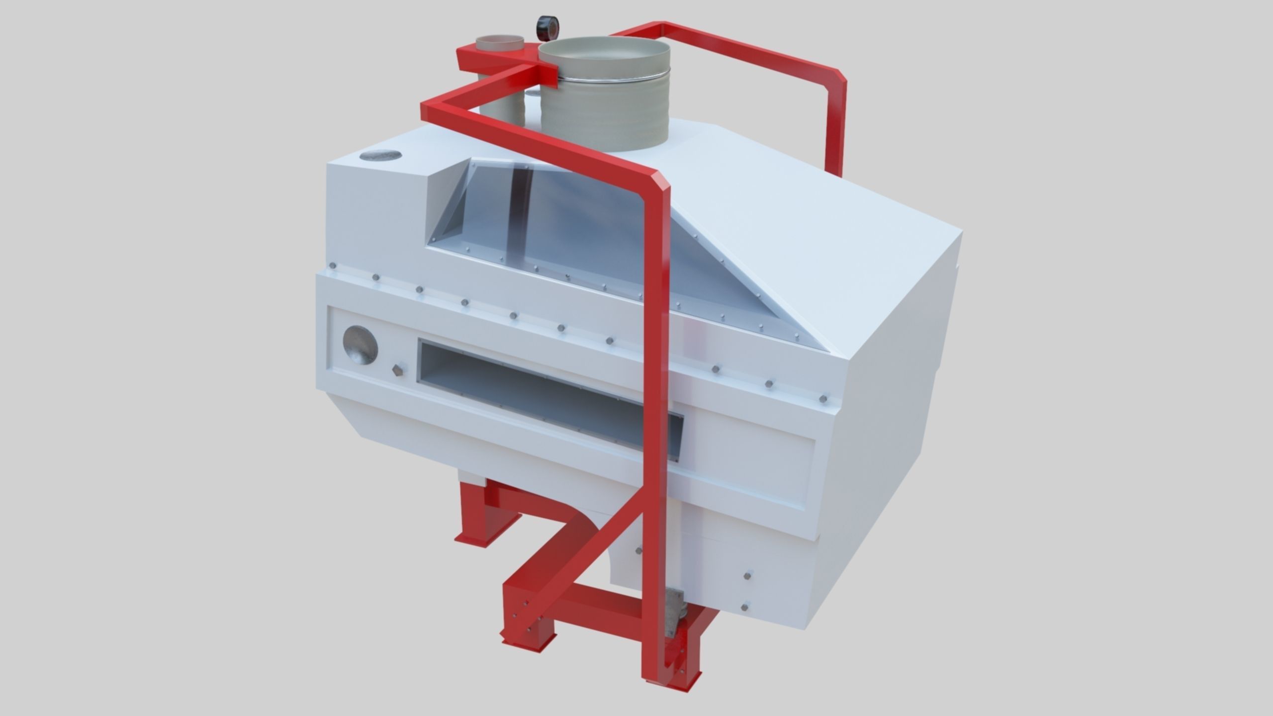 3D Stone Seperator Destroyer - Wheat Grain Flour Milling Machine Low-poly 3D model_8