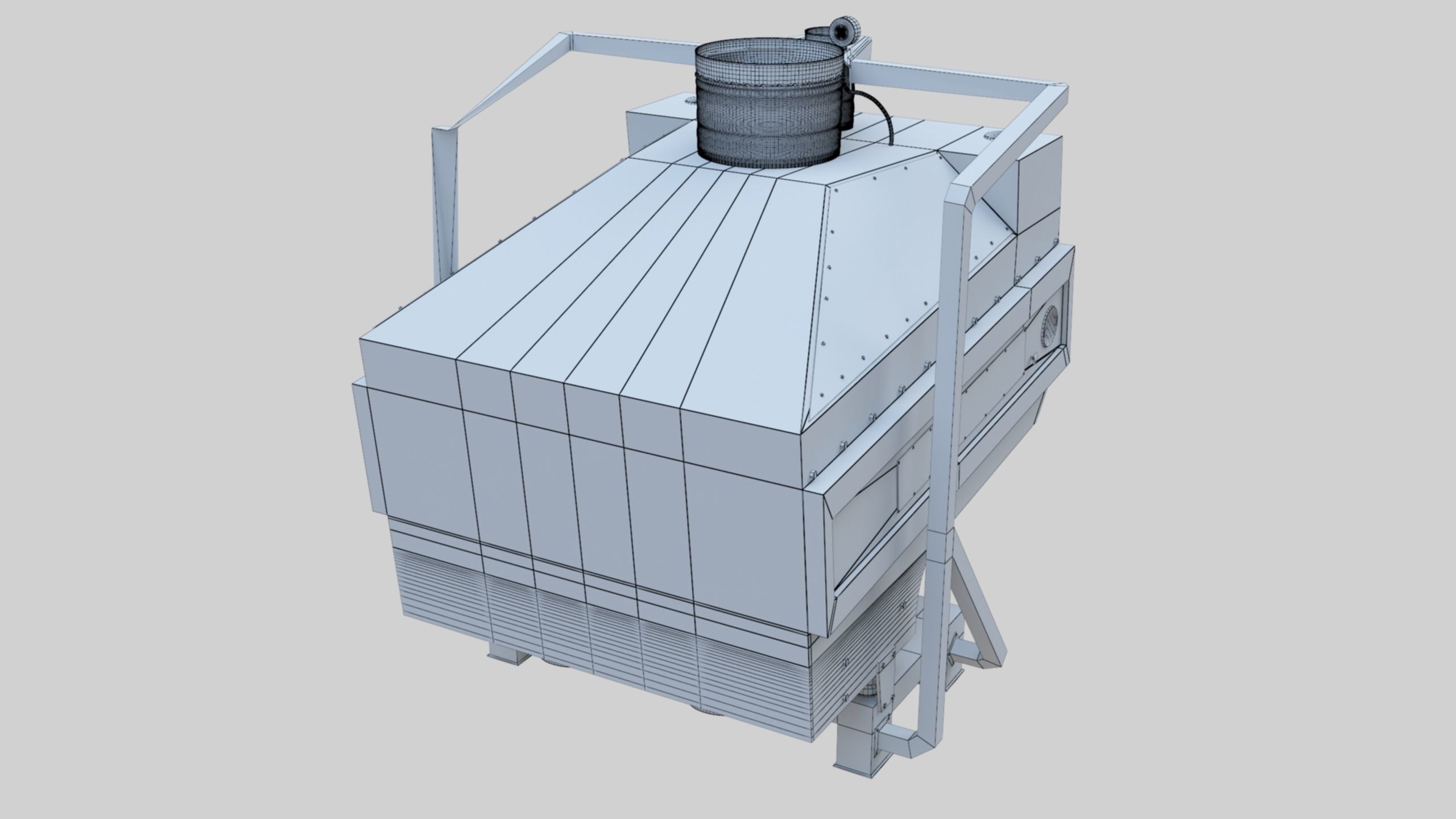 3D Stone Seperator Destroyer - Wheat Grain Flour Milling Machine Low-poly 3D model_120