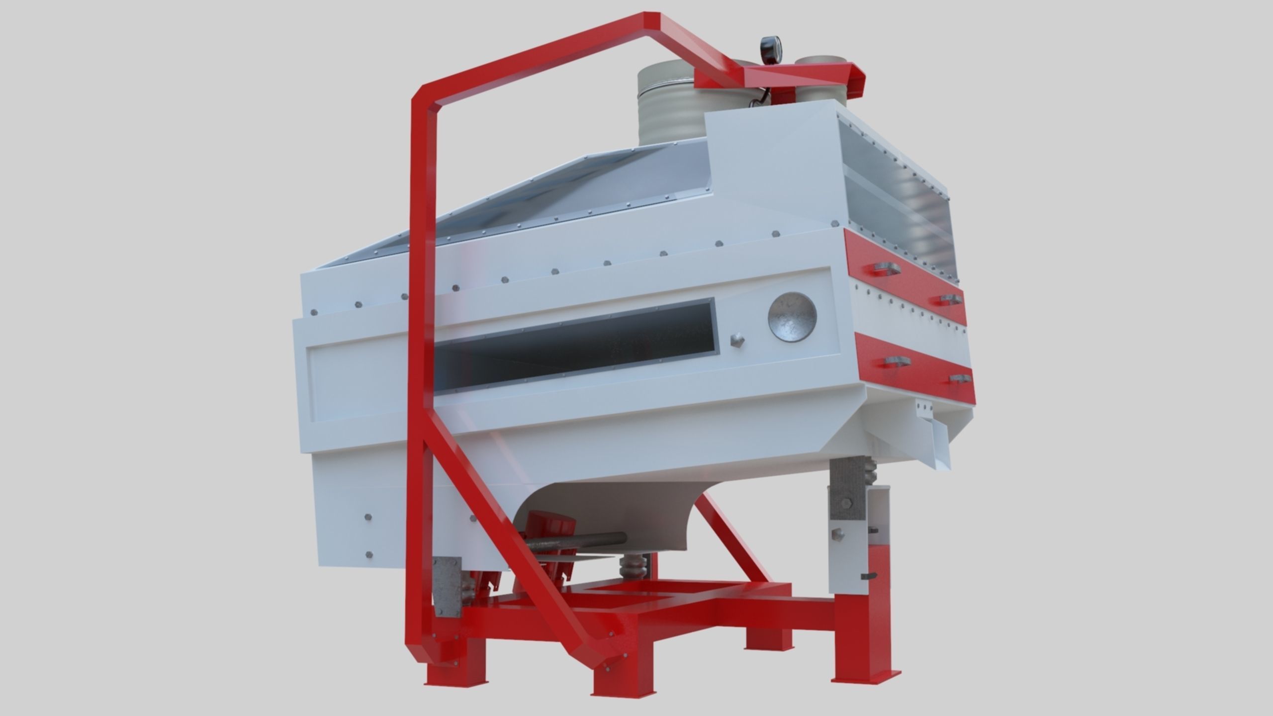 3D Stone Seperator Destroyer - Wheat Grain Flour Milling Machine Low-poly 3D model_56