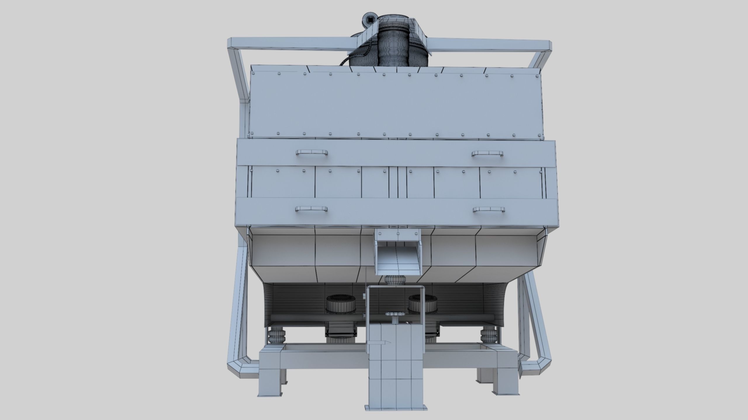 3D Stone Seperator Destroyer - Wheat Grain Flour Milling Machine Low-poly 3D model_85