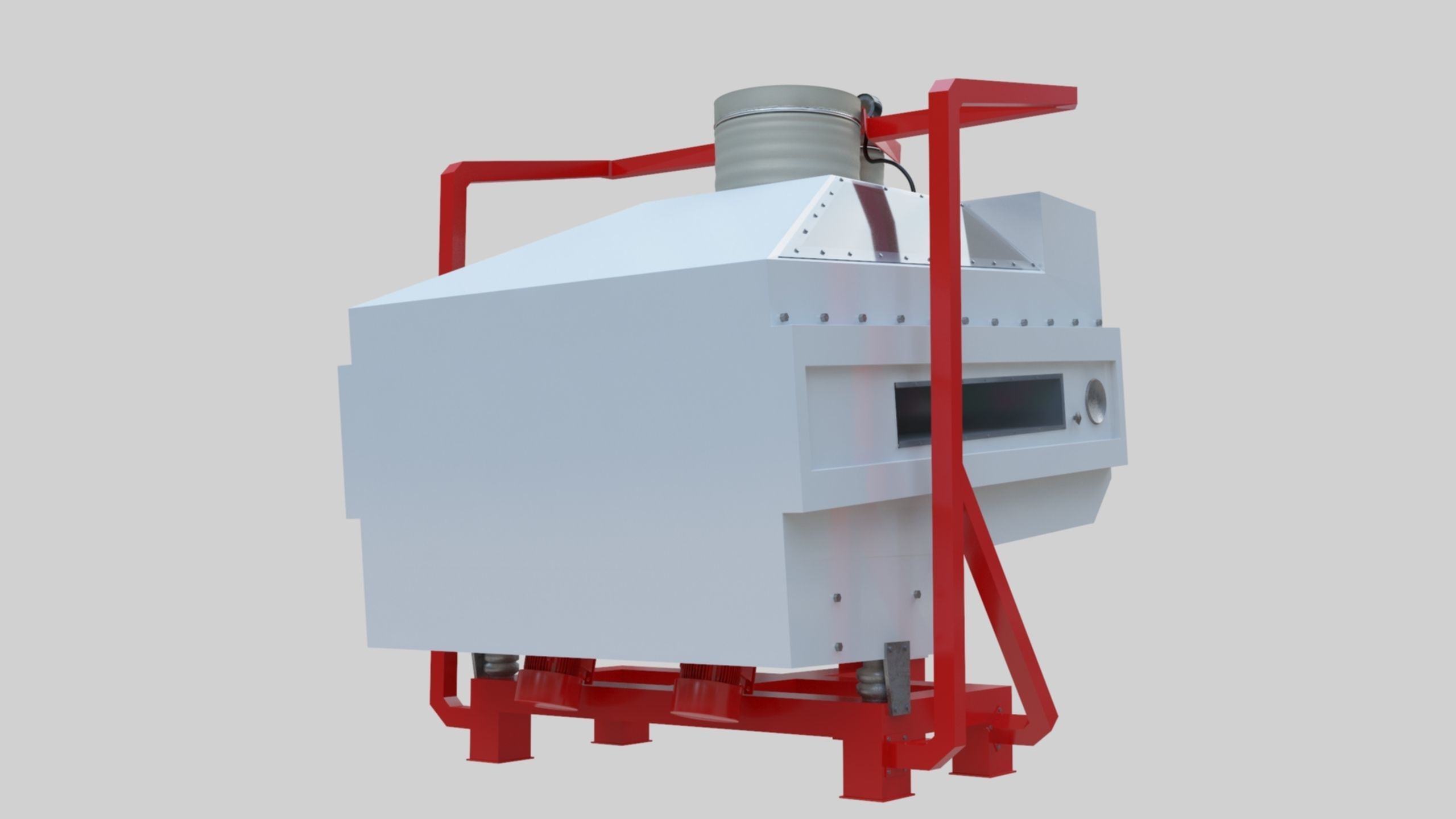 3D Stone Seperator Destroyer - Wheat Grain Flour Milling Machine Low-poly 3D model_68