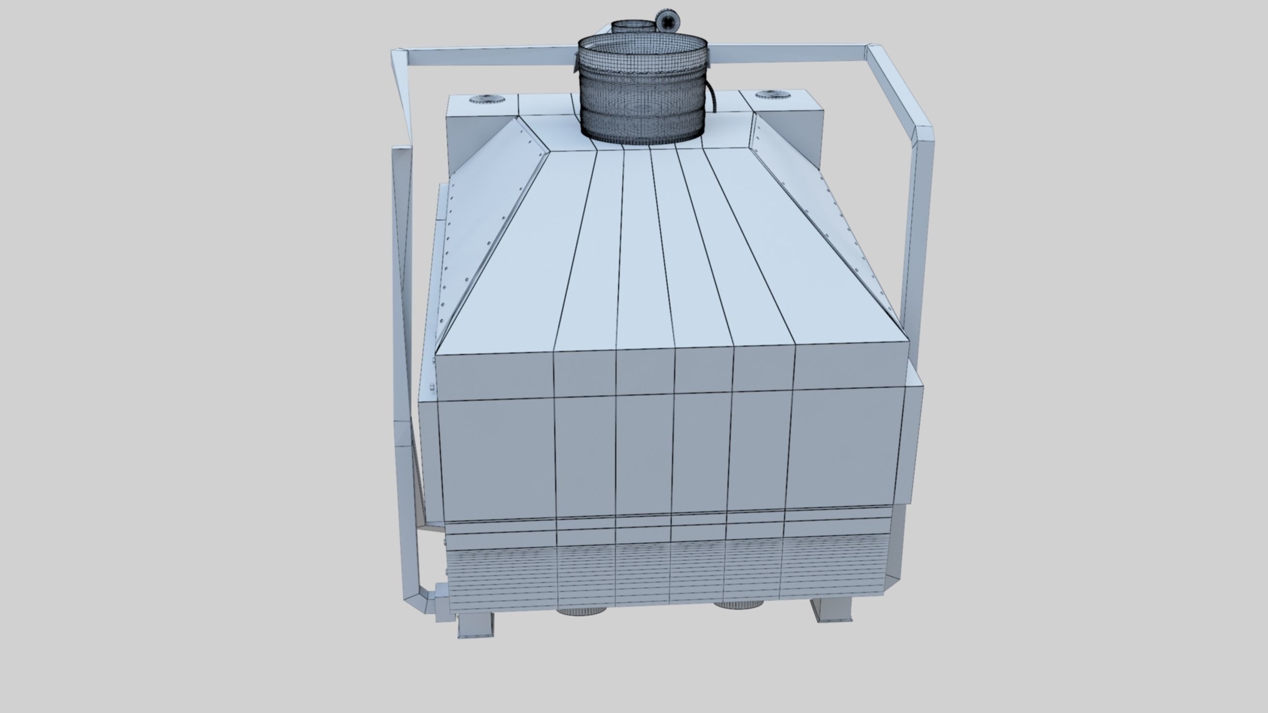 3D Stone Seperator Destroyer - Wheat Grain Flour Milling Machine Low-poly 3D model_129